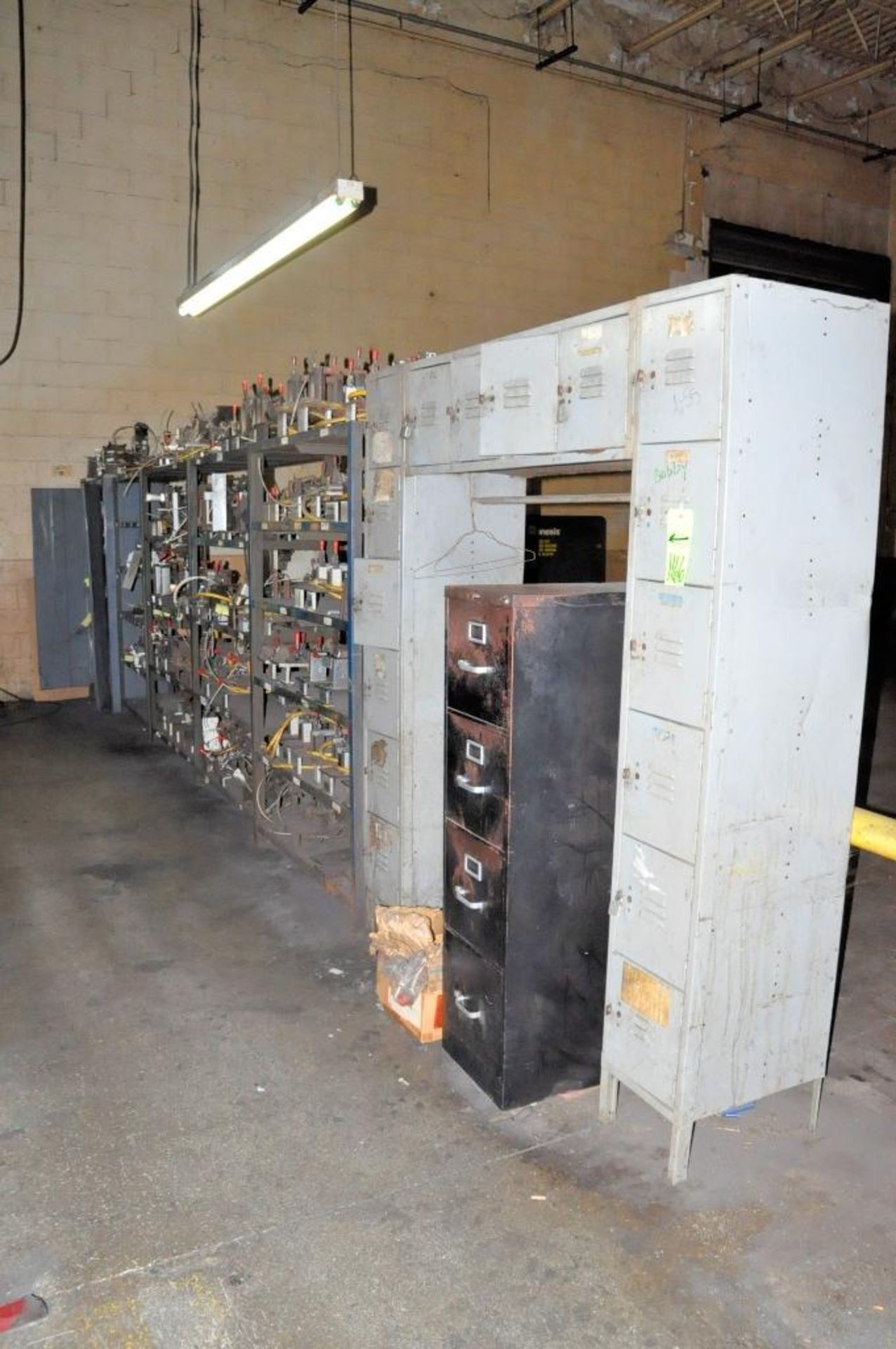 Lot-Fixtures, with Cabinet, Lockers and File Cabinet in (1) Row, (D-16)