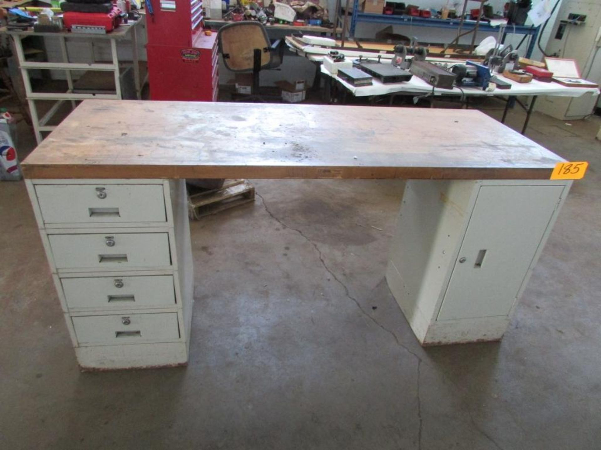 Lyon, Butcher Block Wood Top Workstation