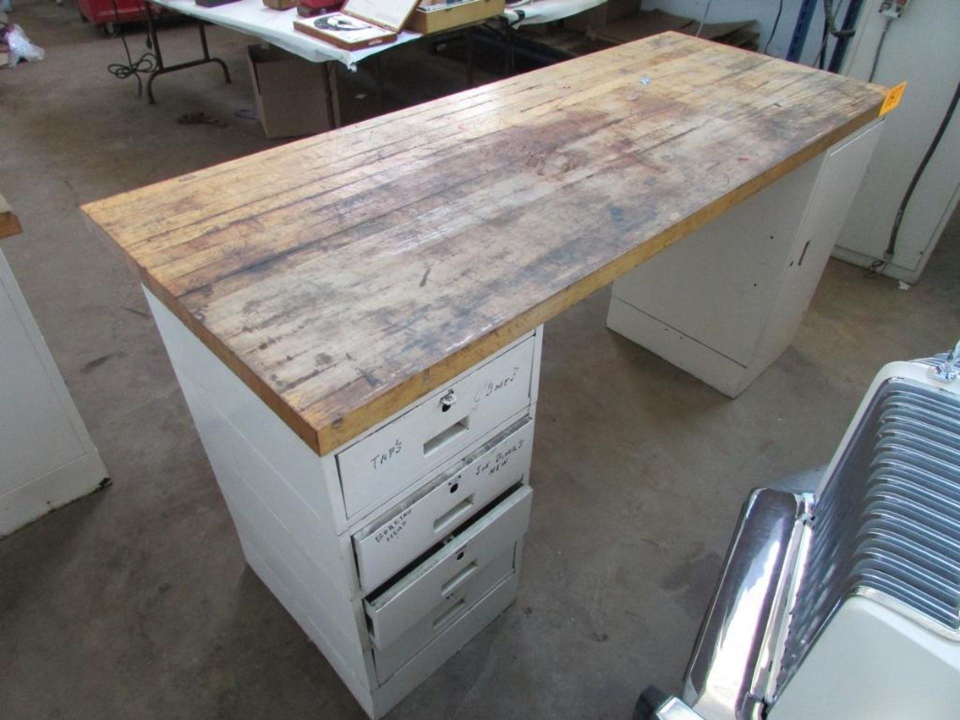 Lyon, Butcher Block Wood Top Workstation - Image 2 of 4