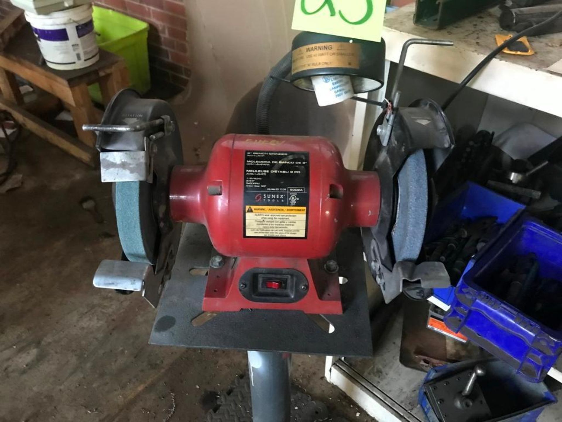 Sunex Tool, 8'' Bench Top Grinder With Lamp - Image 2 of 3