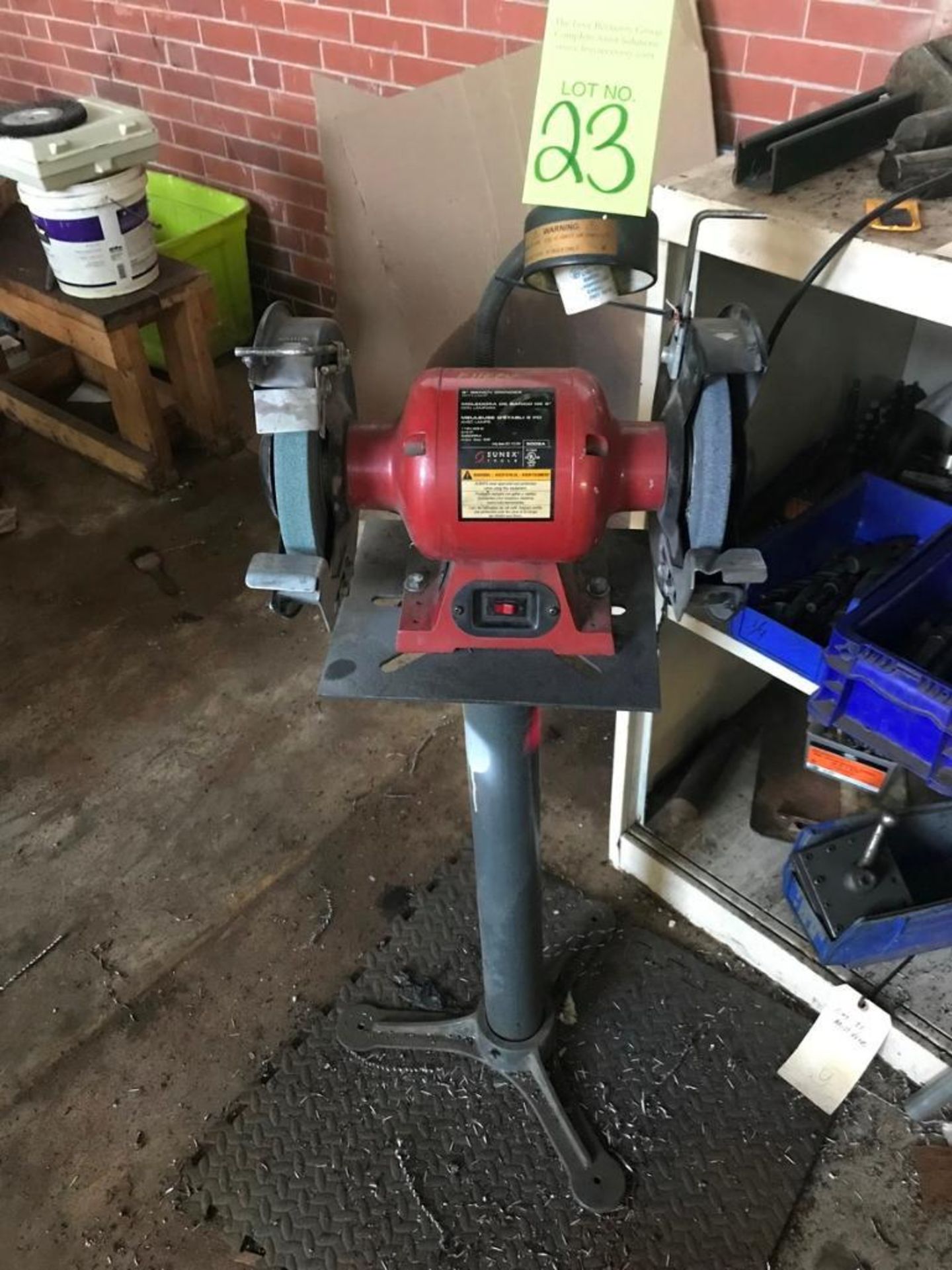 Sunex Tool, 8'' Bench Top Grinder With Lamp