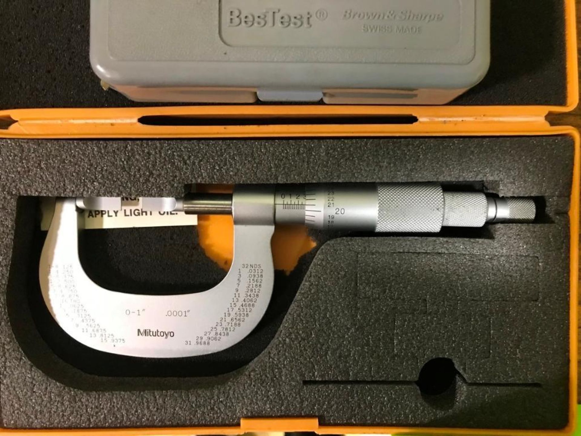 Mitutoyo, Blade Micrometer Ranging From (0-1'') - Image 2 of 3