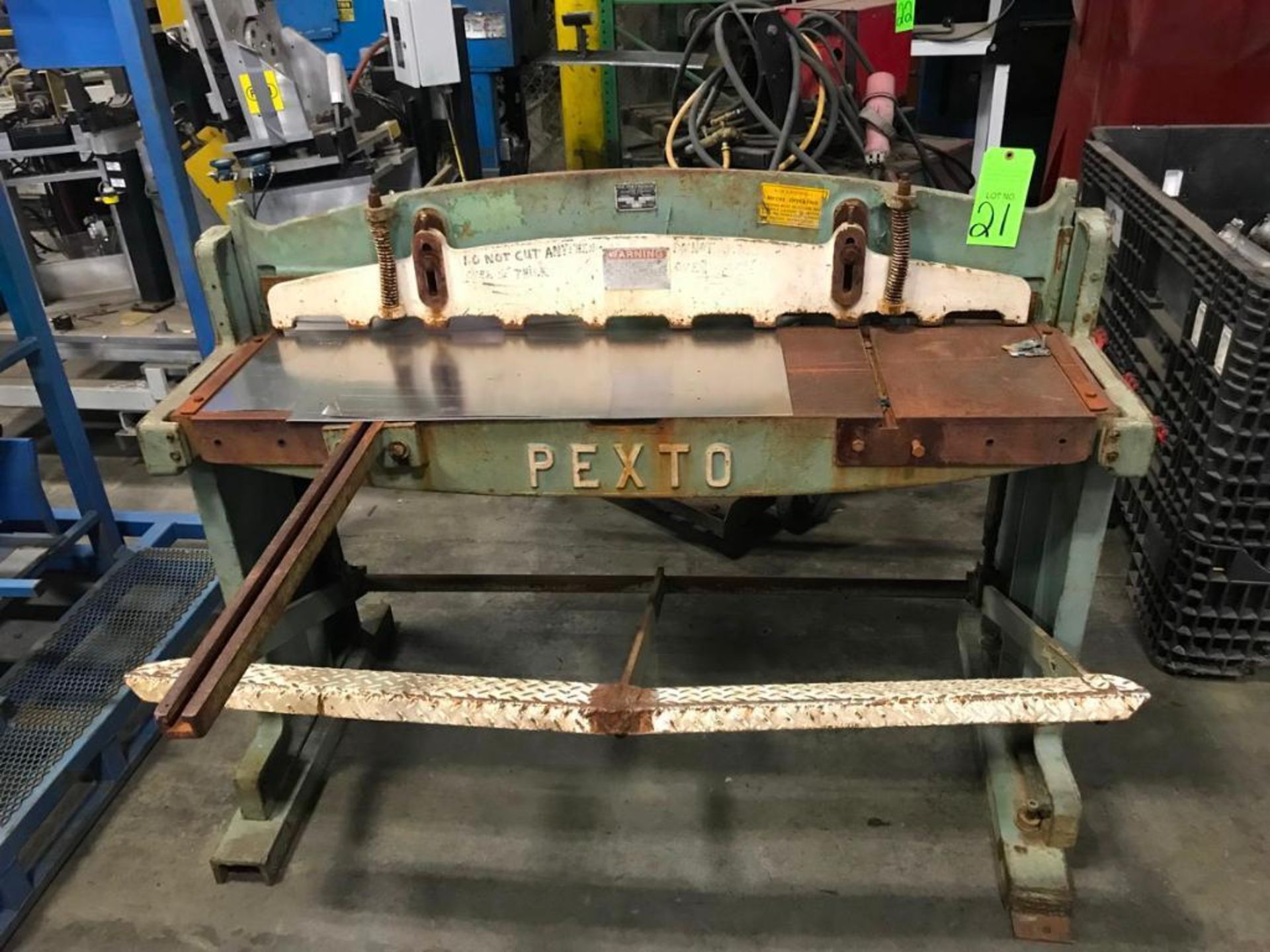 Pexto, mdl. 152-K, Foot Squaring Shear With Back Gauge - Image 4 of 4