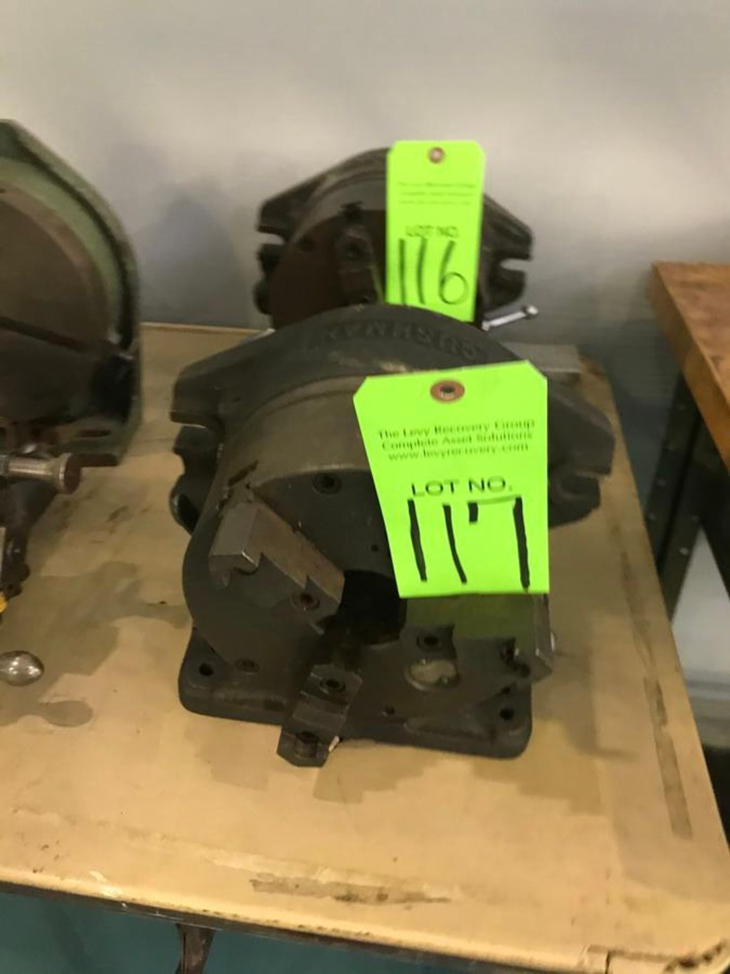 Cushman, 8'' 3-Jaw Lathe Chuck On Indexing Rotary Base