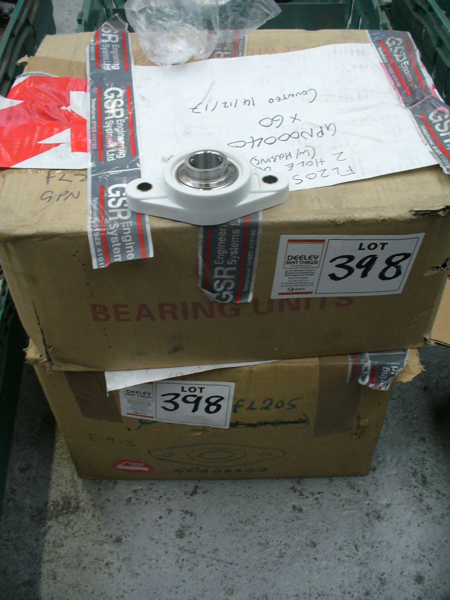 2 BINS and 2 BOXES - Quantity approx 120 total, 2 hole bearing housings and 1 box of 4 hole - Image 3 of 3