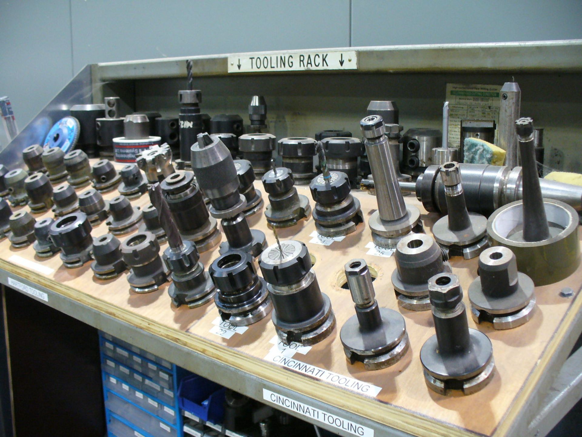 TOOLING RACK including 40 international TOOL HOLDERS approx 60 off, 1200x1750x600mm - Image 2 of 2