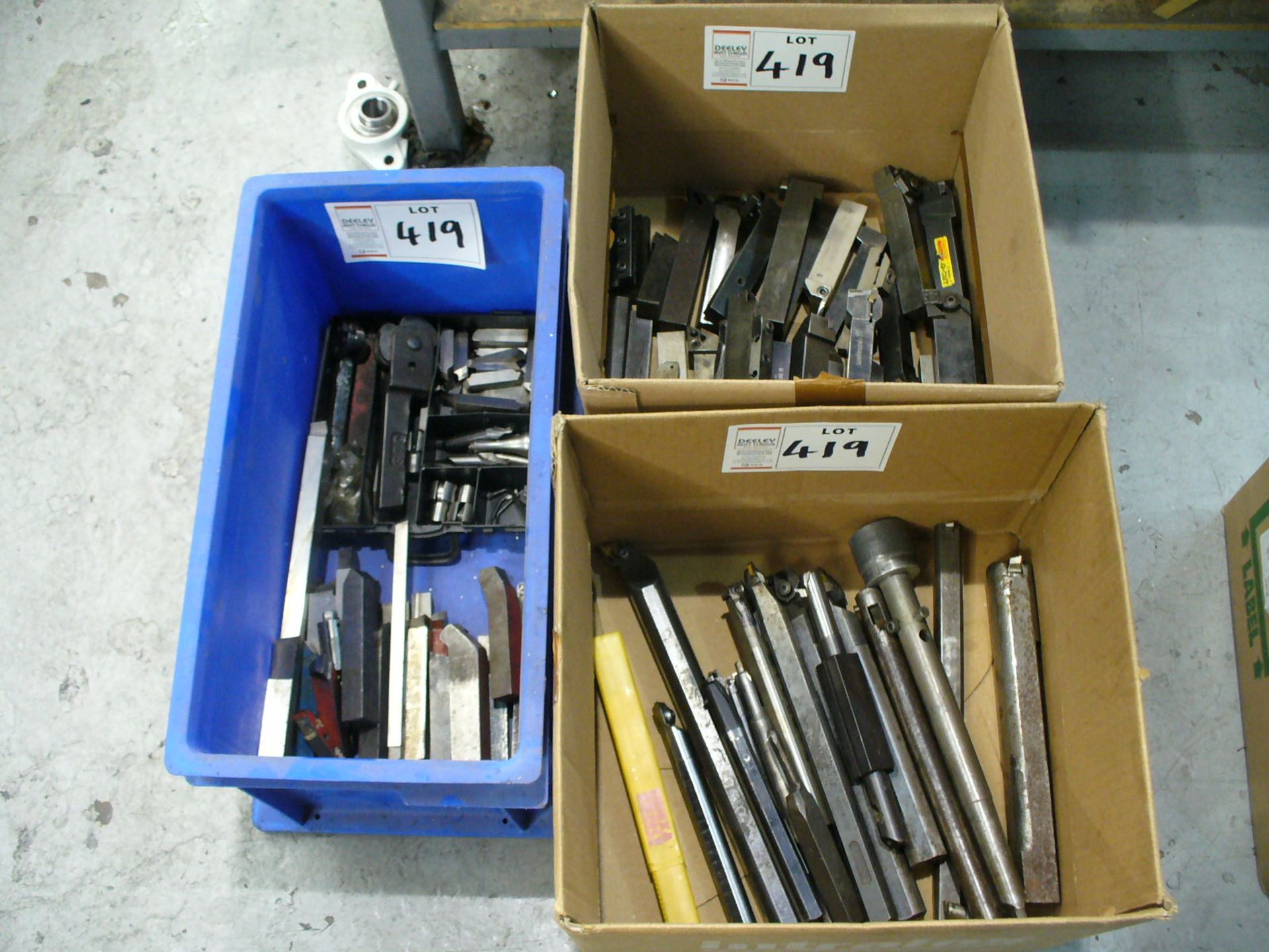 3 boxes of various TURNING & KNURLING TOOLS