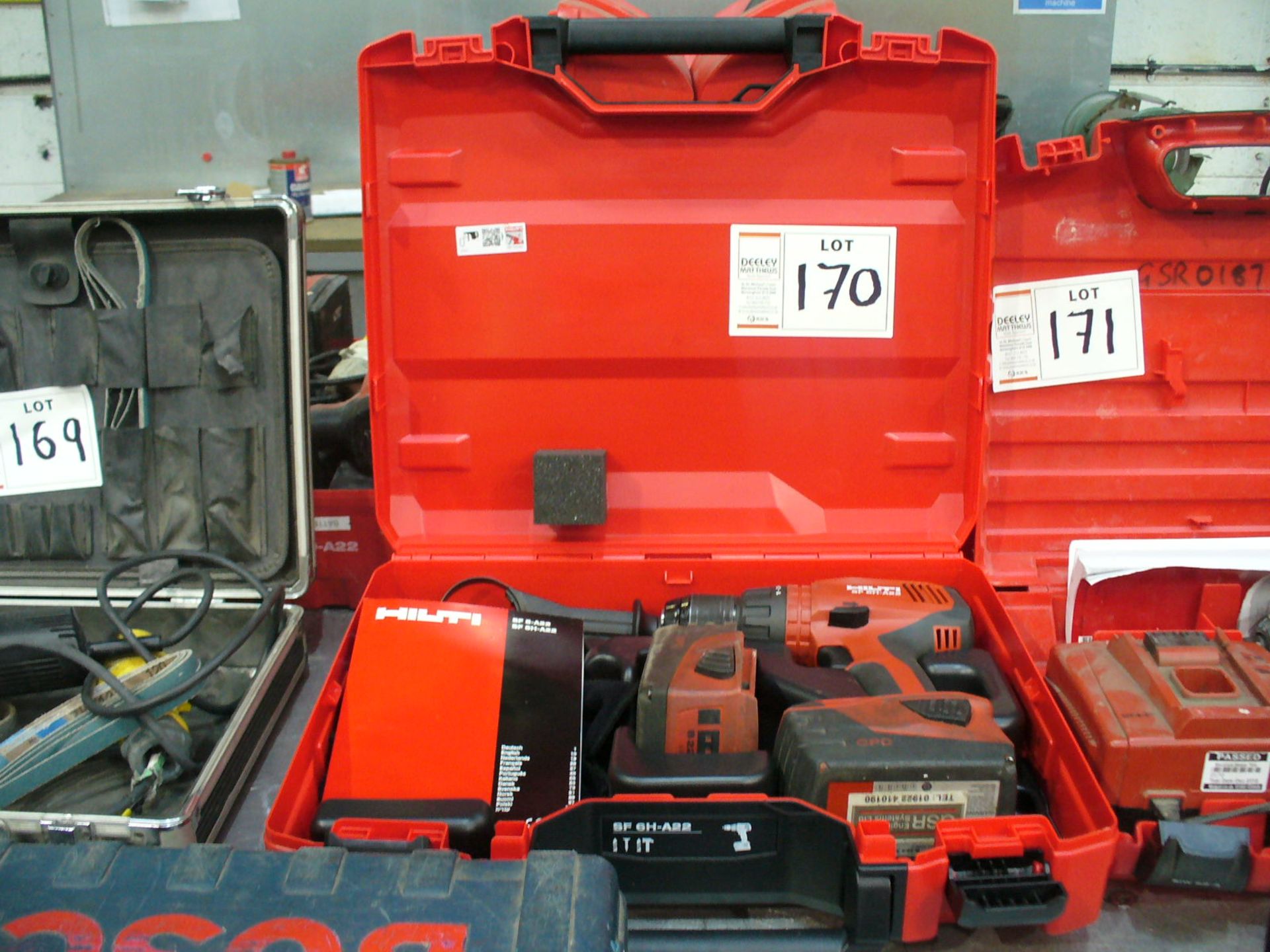 Hilti SF-6H-A22 battery DRILL, 2 x batteries B22/5.2 (no charger)