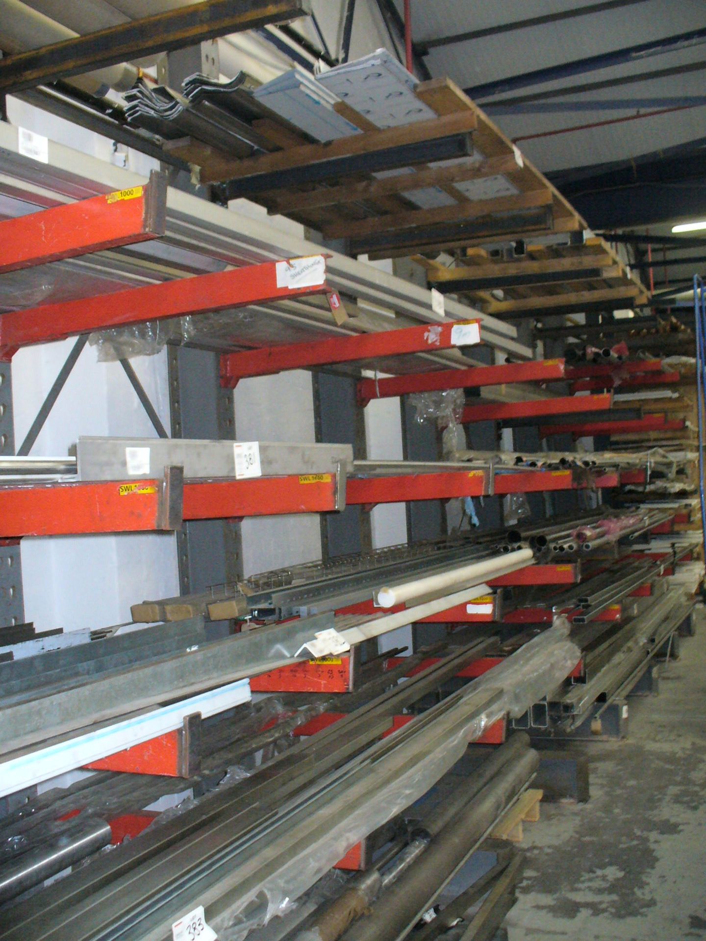 12 off 4m high cantilever racking uprights heavy duty,. 57 arms, 1225 long - Image 5 of 6