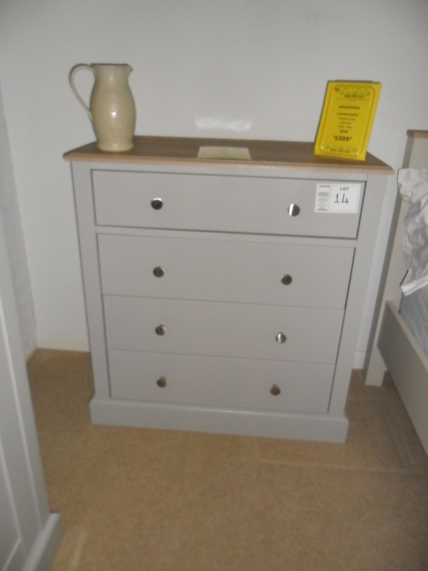 Kingston Sophie Range 4 DRAWER CHEST soft grey RRP £495 - Image 2 of 2