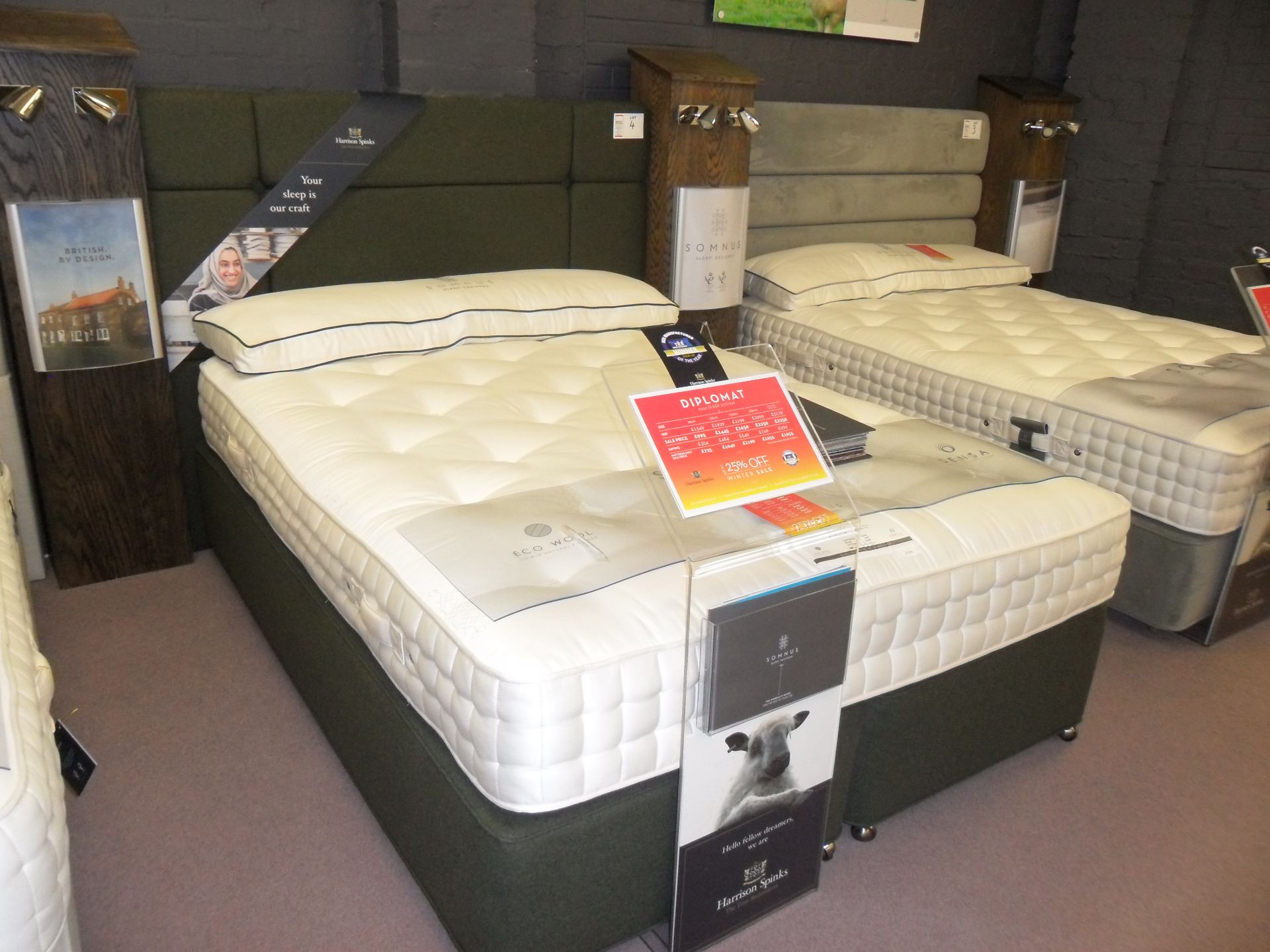 Harrison Sprinks Somnus 6500 Sleep system king size bed and mattress (RRP £2199 150cm Ashford de - Image 2 of 2