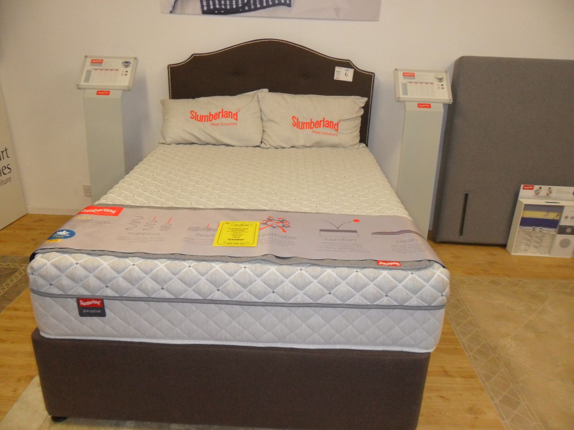 Slumberland Paradise 4'6" 2 drawer DIVAN BASE and HEADBOARD with a Slumberland Paradise MATTRESS