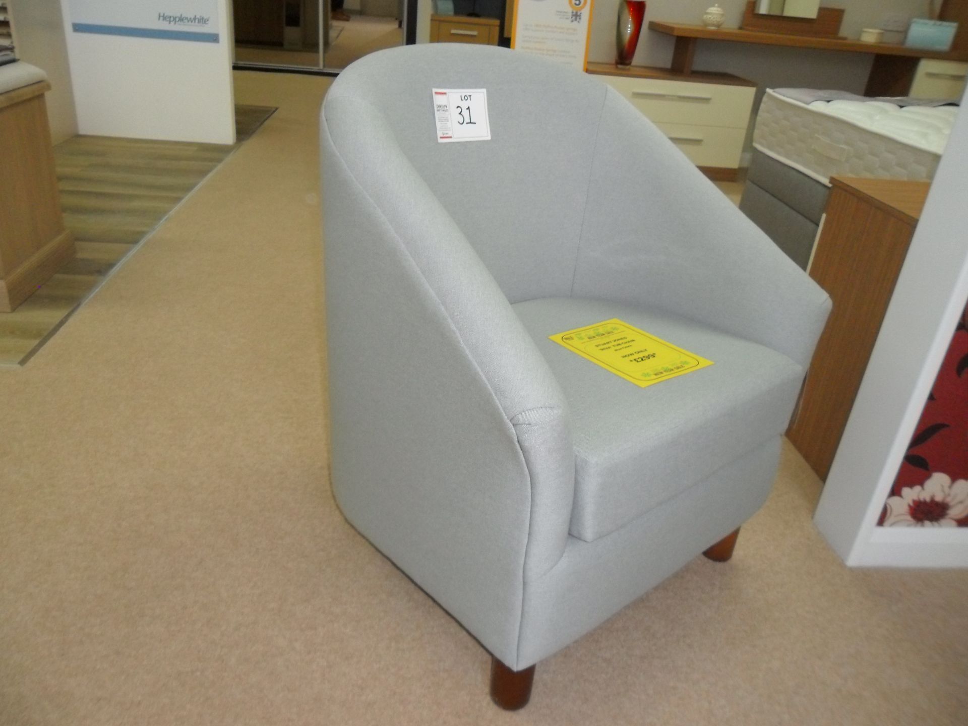 Stuart Jones Riva TUB CHAIR blue fabric RRP £299 - Image 2 of 2