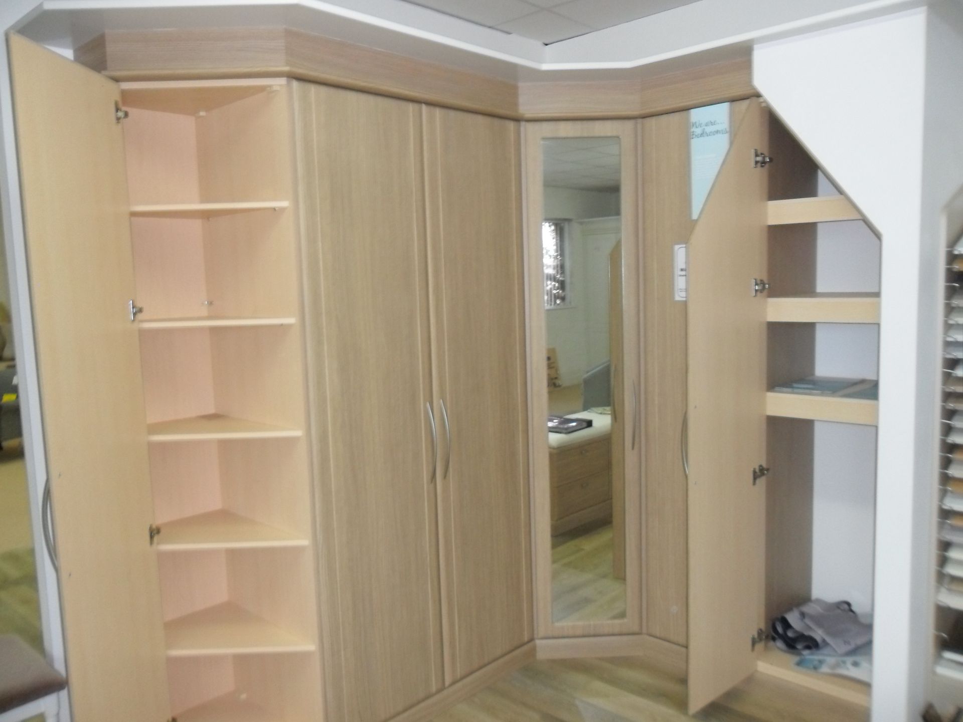 Milan Range FITTED WARDROBE DISPLAY in Argon oak finish - Image 3 of 4