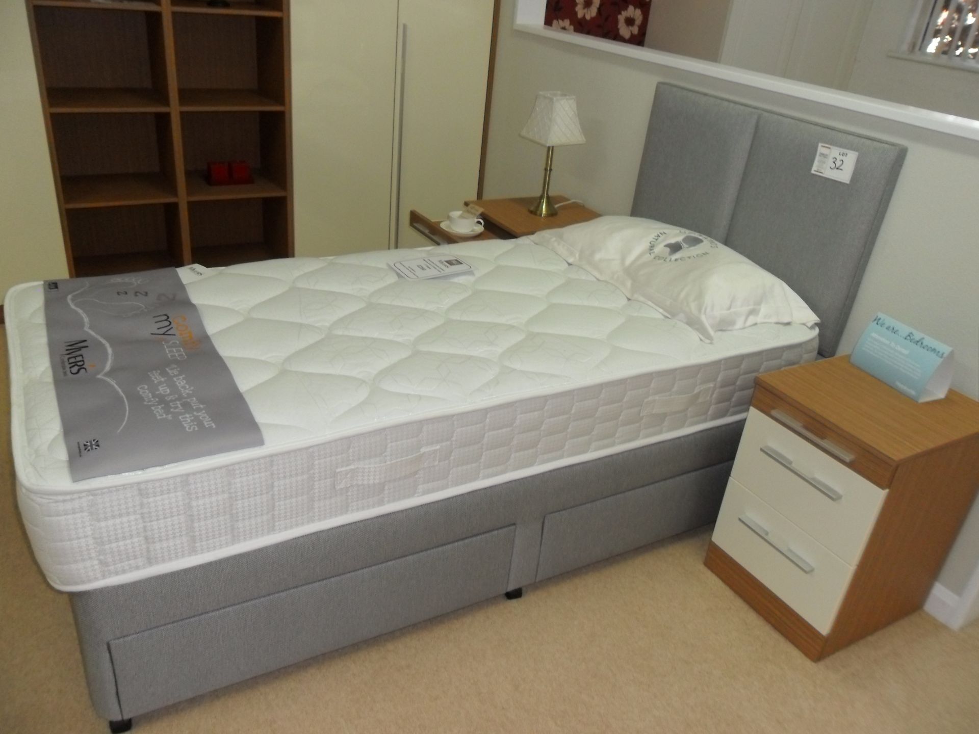 Myers Essential Double Comfort single MATTRESS and 2 DRAWER DIVAN 3' SINGLE RRP £299 - Image 2 of 2