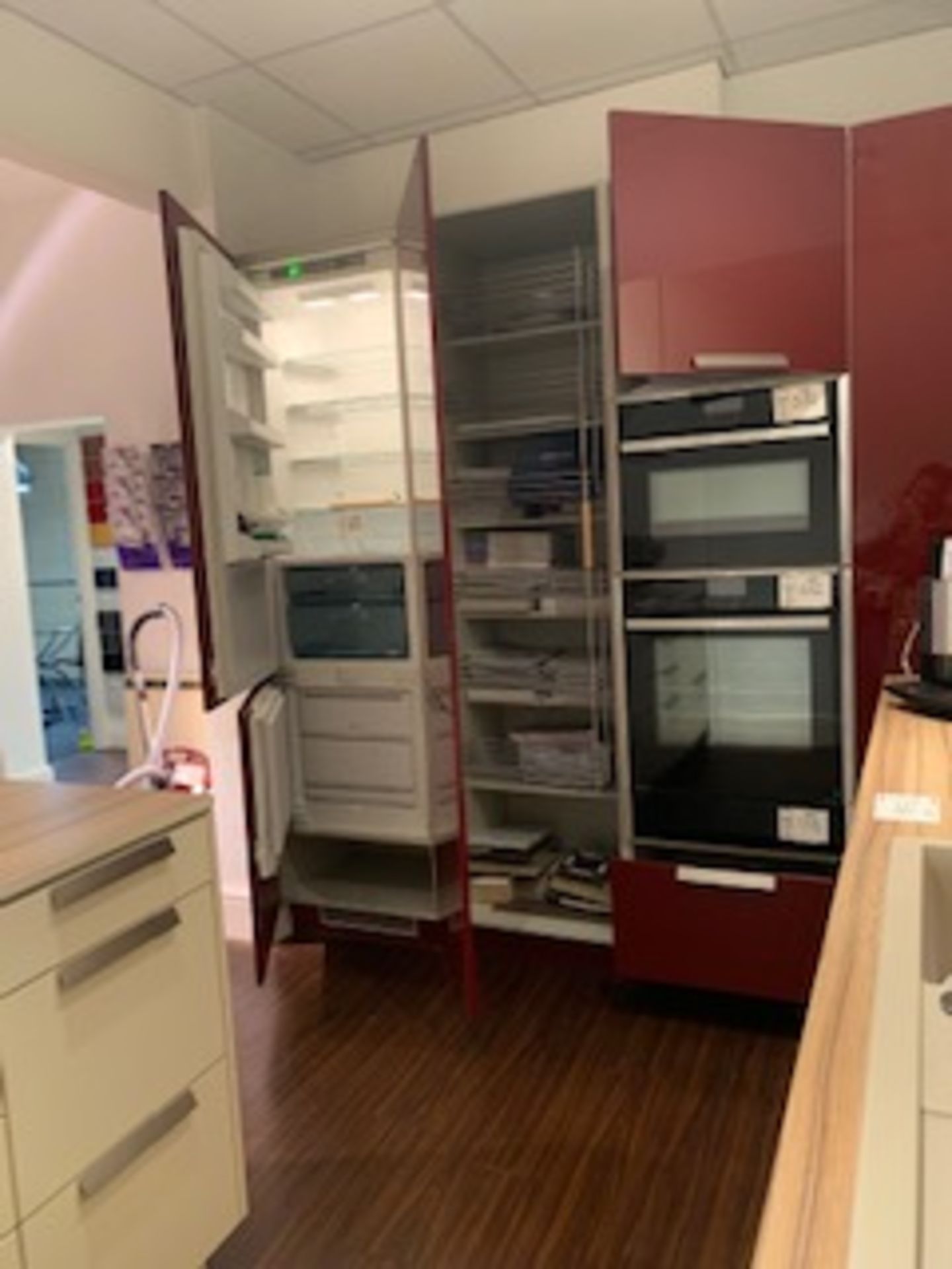Burgundy Miele DISPLAY 2670l x 2210h x 550d (integrated appliance not included see Lots 550-553) - Image 2 of 2