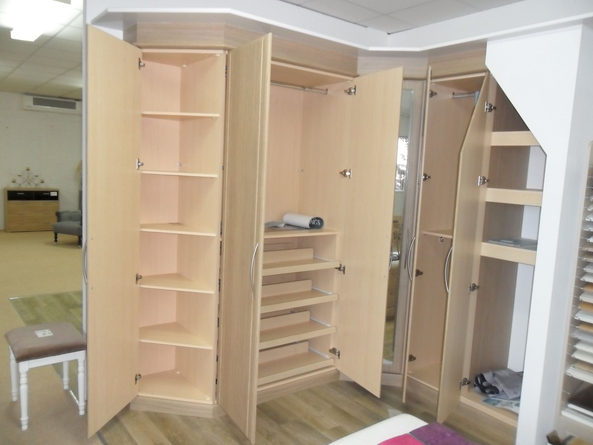 Milan Range FITTED WARDROBE DISPLAY in Argon oak finish - Image 2 of 4