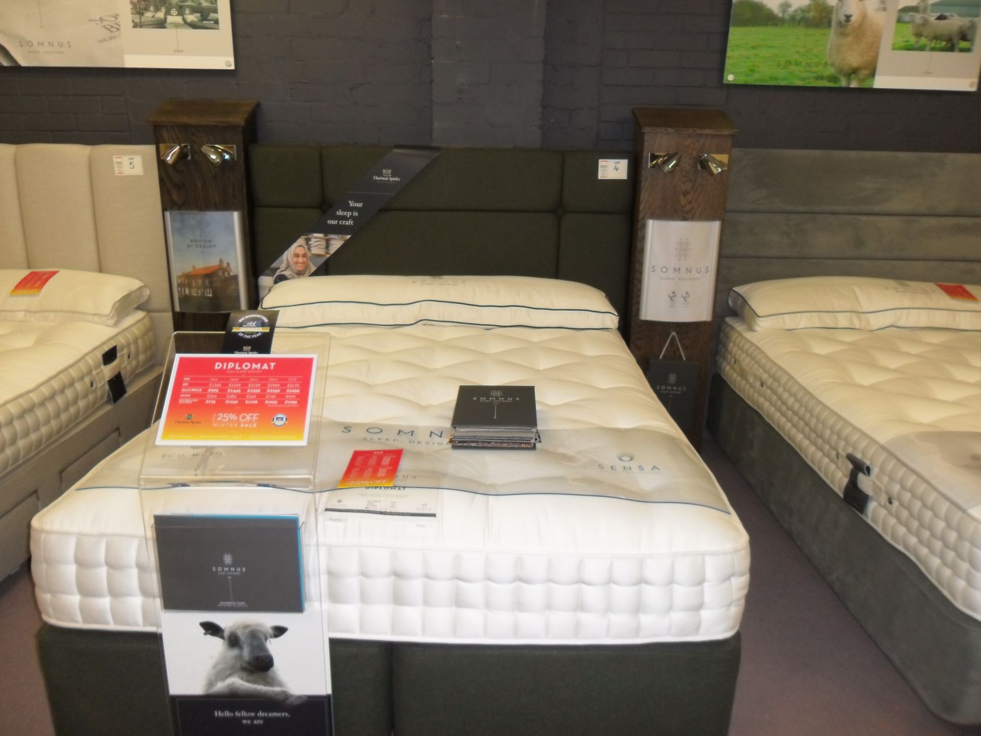 Harrison Sprinks Somnus 6500 Sleep system king size bed and mattress (RRP £2199 150cm Ashford de