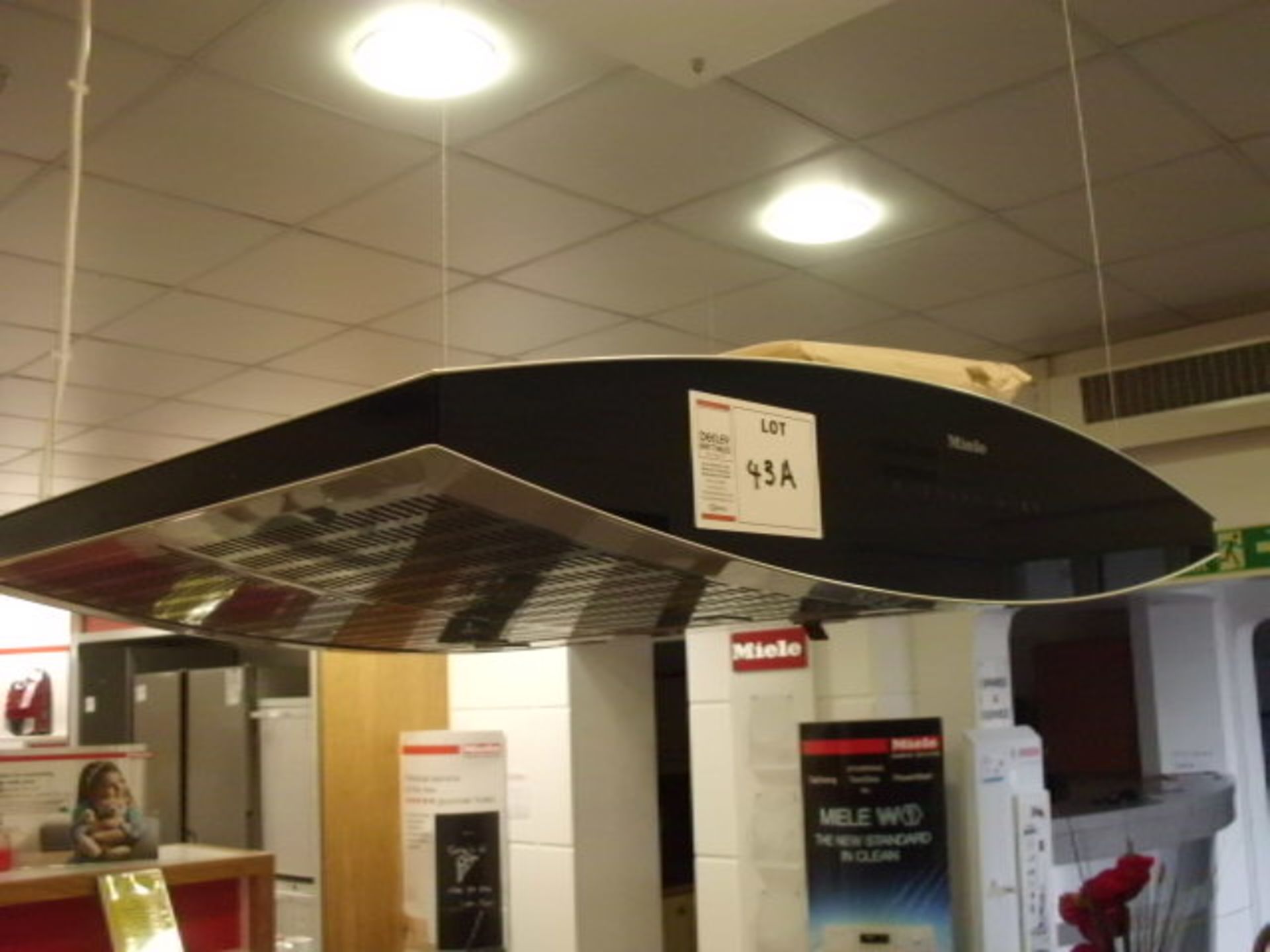 Miele contemporary styled island type recirculating extraction canopy, model DA7006, RRP £2394