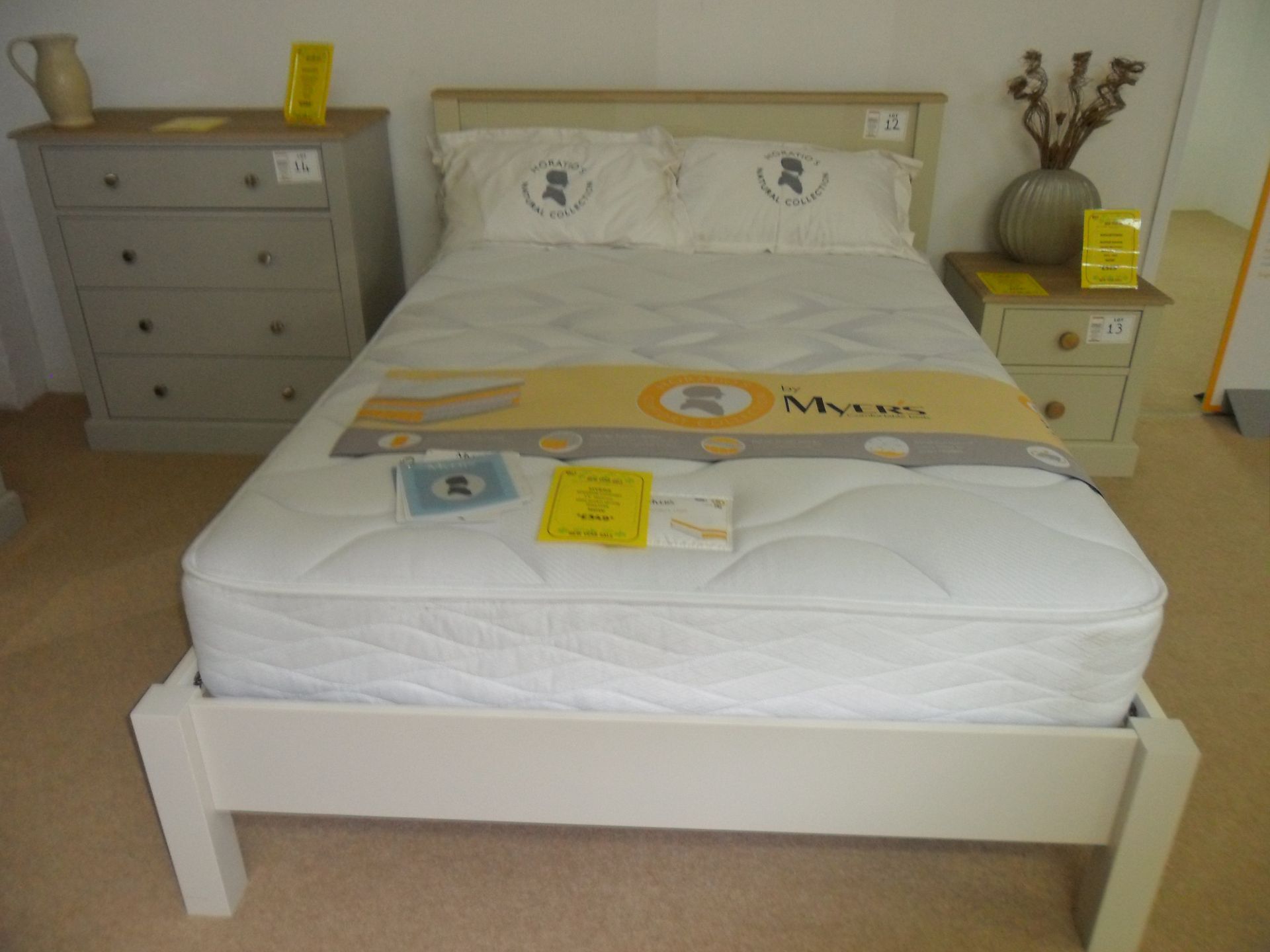 Myers Kingstown Sophie Range DOUBLE BED FRAME Skimming Stone RRP £645, Myers Supreme Comfort 4'6"