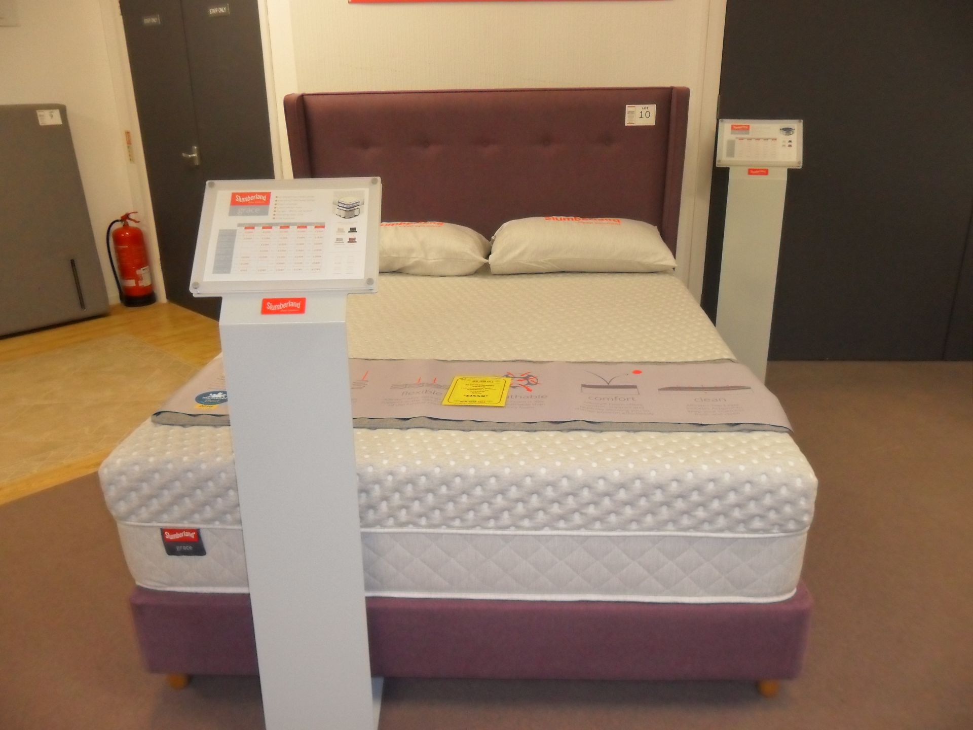 Slumberland low DIVAN BASE and HEADBOARD with a Slumberland grace MATTRESS (RRP £2939)