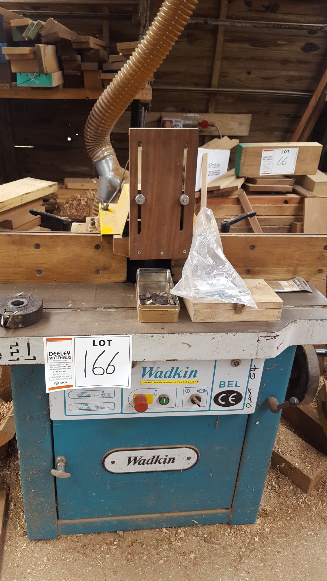 Wadkin BEC 95951 SPINDLE MOULDER, 8000rpm, test no. 1993