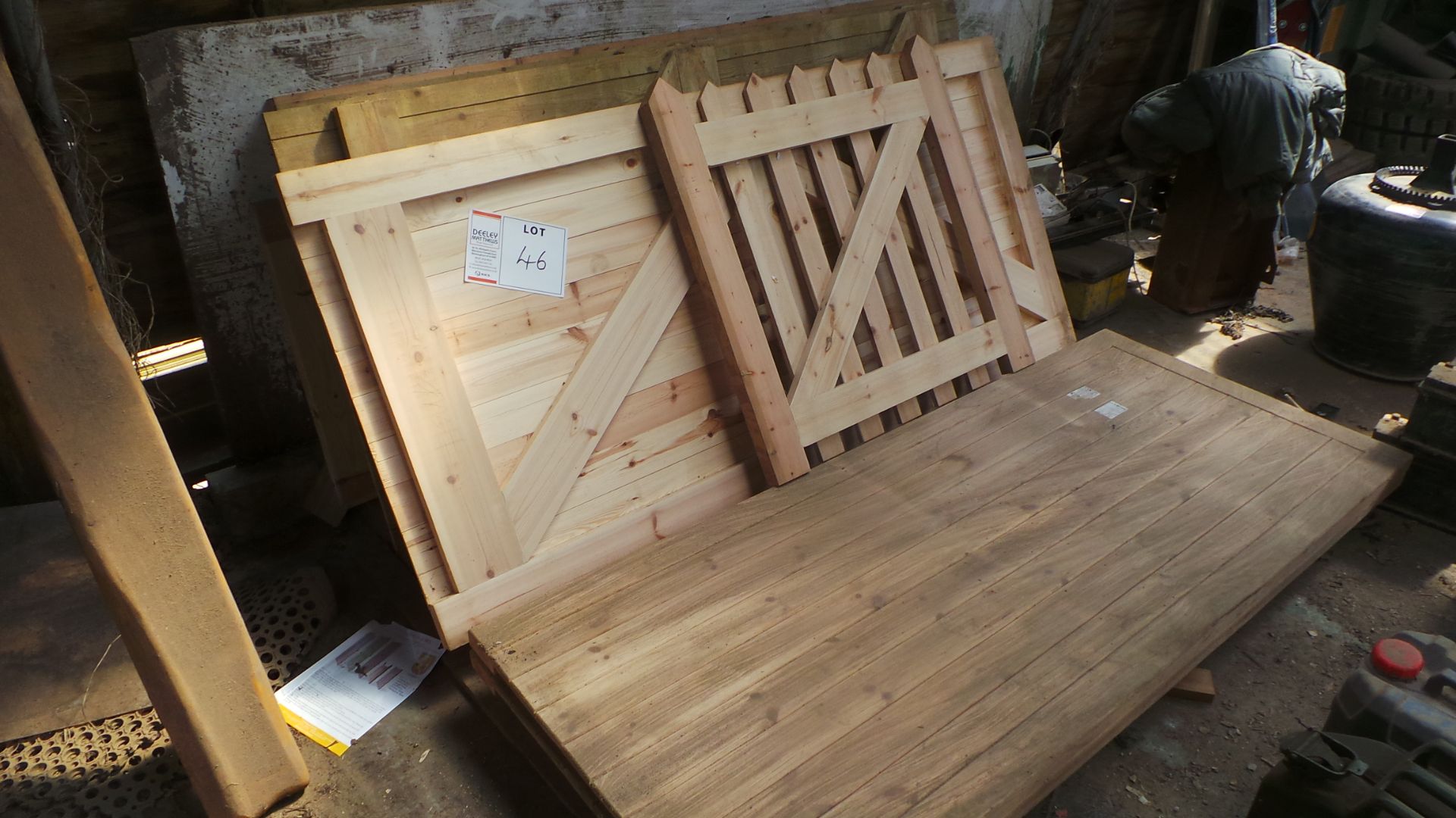 Approx 10 assorted softwood GATES including picket type, tongue and groove etc.