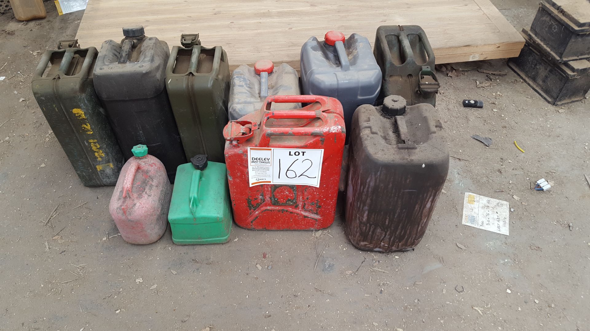 4 steel JERRY CANS and otherr FUEL CONTAINERS