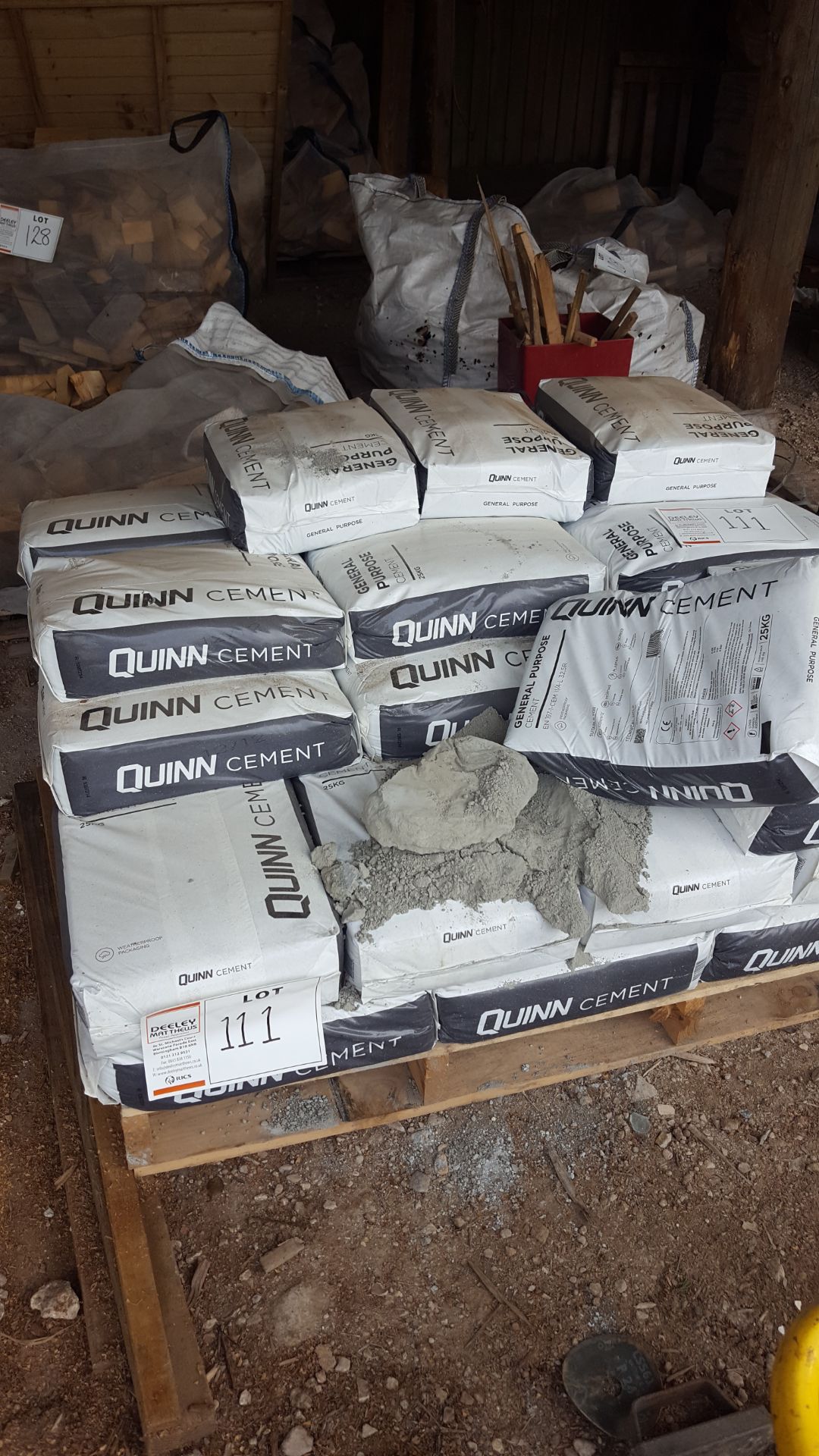 Approx 42 bags Quinn 25kg GENERAL PURPOSE CEMENT