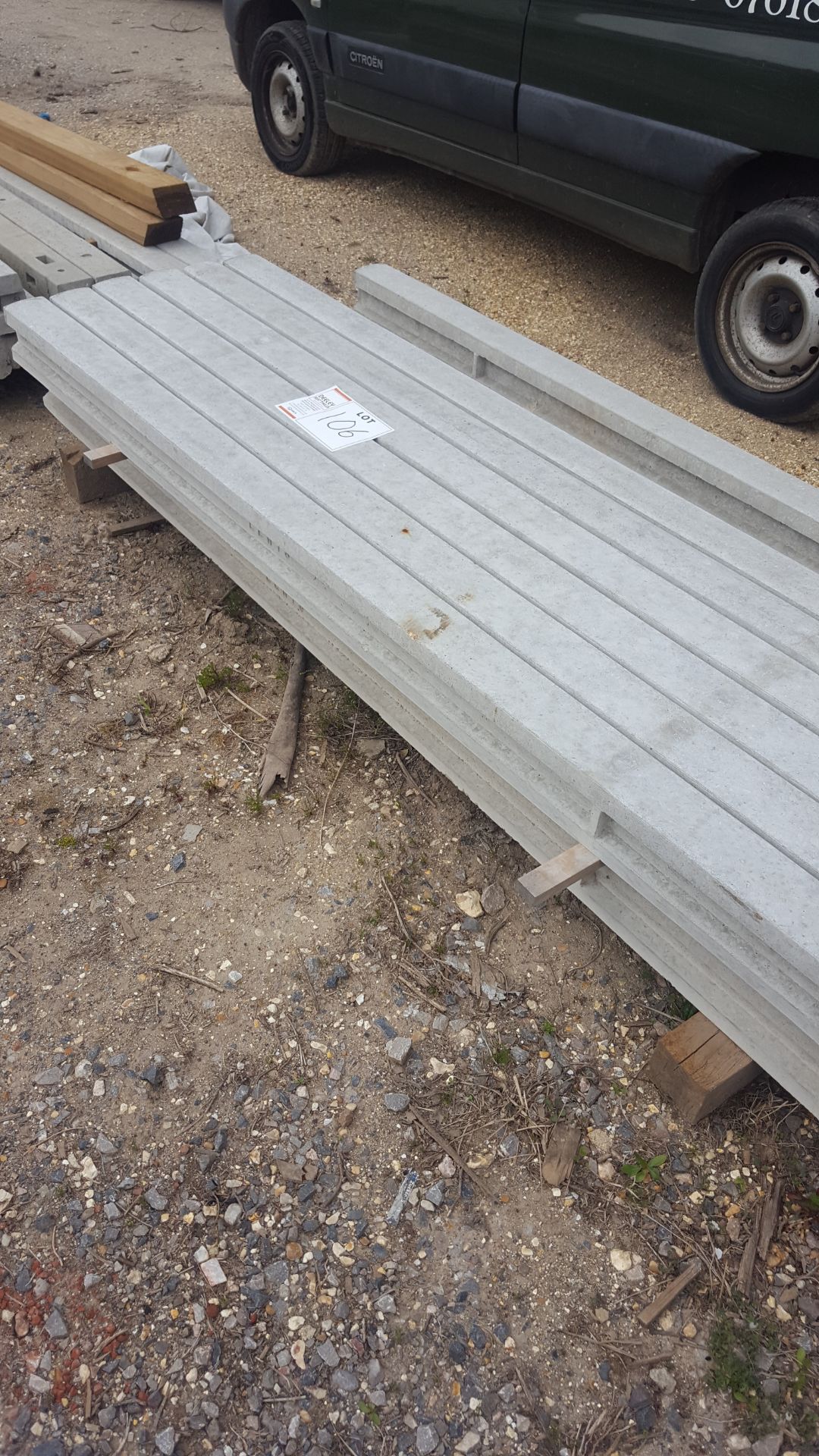 39 x 4' CONCRETE POSTS, 2 x 6' x 12" GRAVEL BOARD, 3 x 6" x 6" GRAVEL BOARDS, 13 x 8' CONCRETE - Image 3 of 5