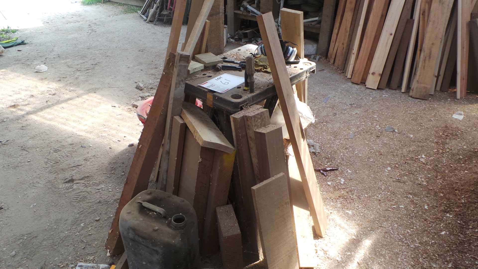 Folding WOKBENCH and TIMBER OFFCUTS