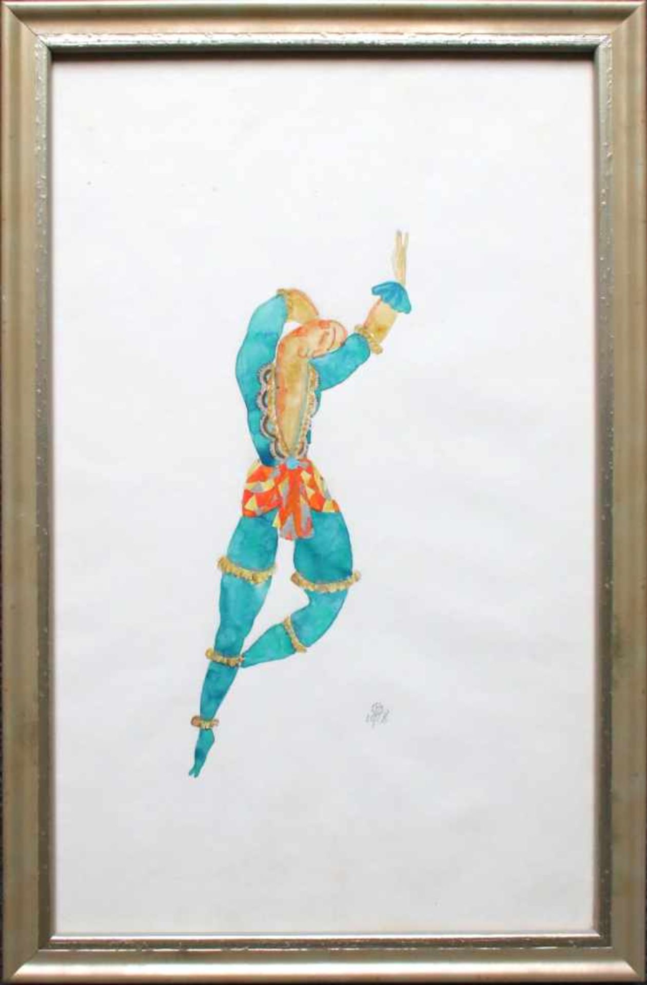 Julius Zimpel (1896 - 1925) Tänzer 1918 Aquarell auf Papier Monogrammiert und datiert 34 x 22 cm