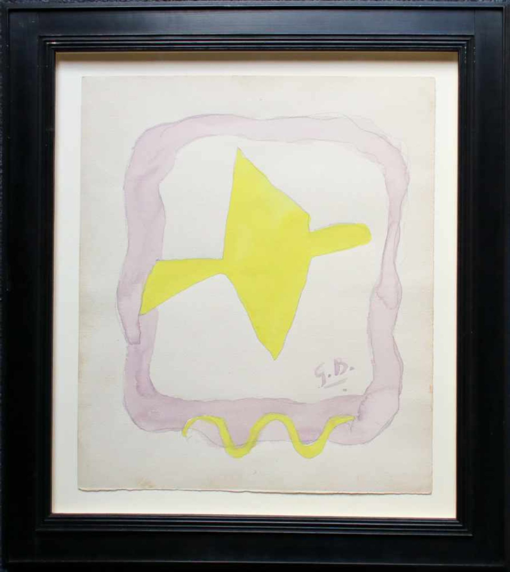 Georges Braque (1882 - 1963) Der gelbe Vogel Aquarell auf Papier Monogrammiert 37,5 x 31,5 cm