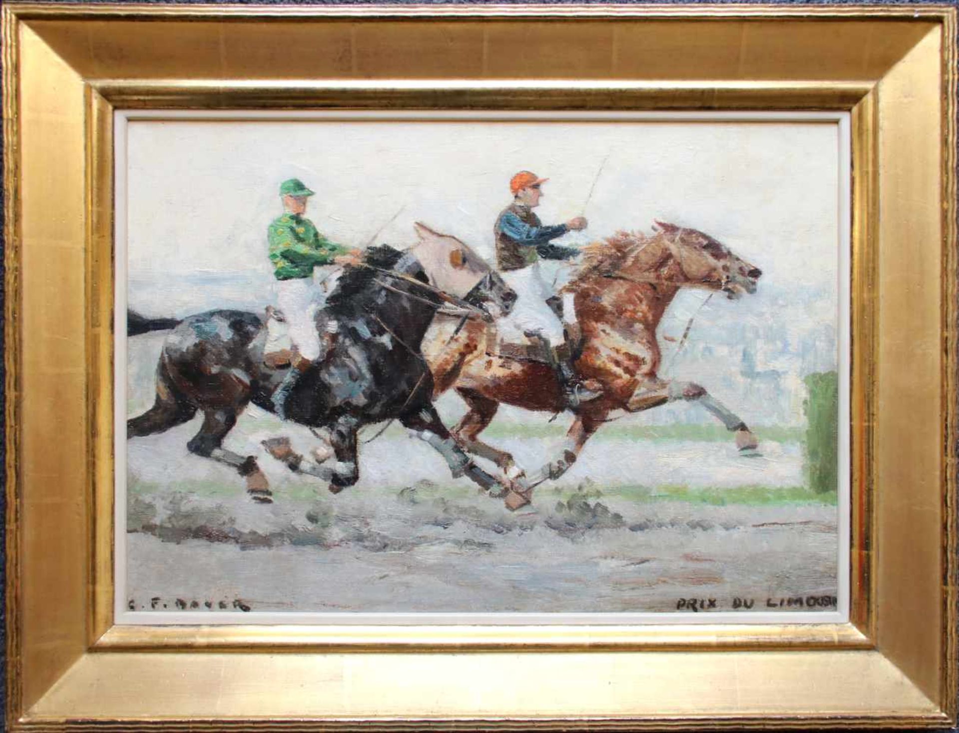 Carl Franz Bauer (1879 - 1954) Prix Du Limousin Öl auf Karton Signiert und betitelt 31 x 43 cm