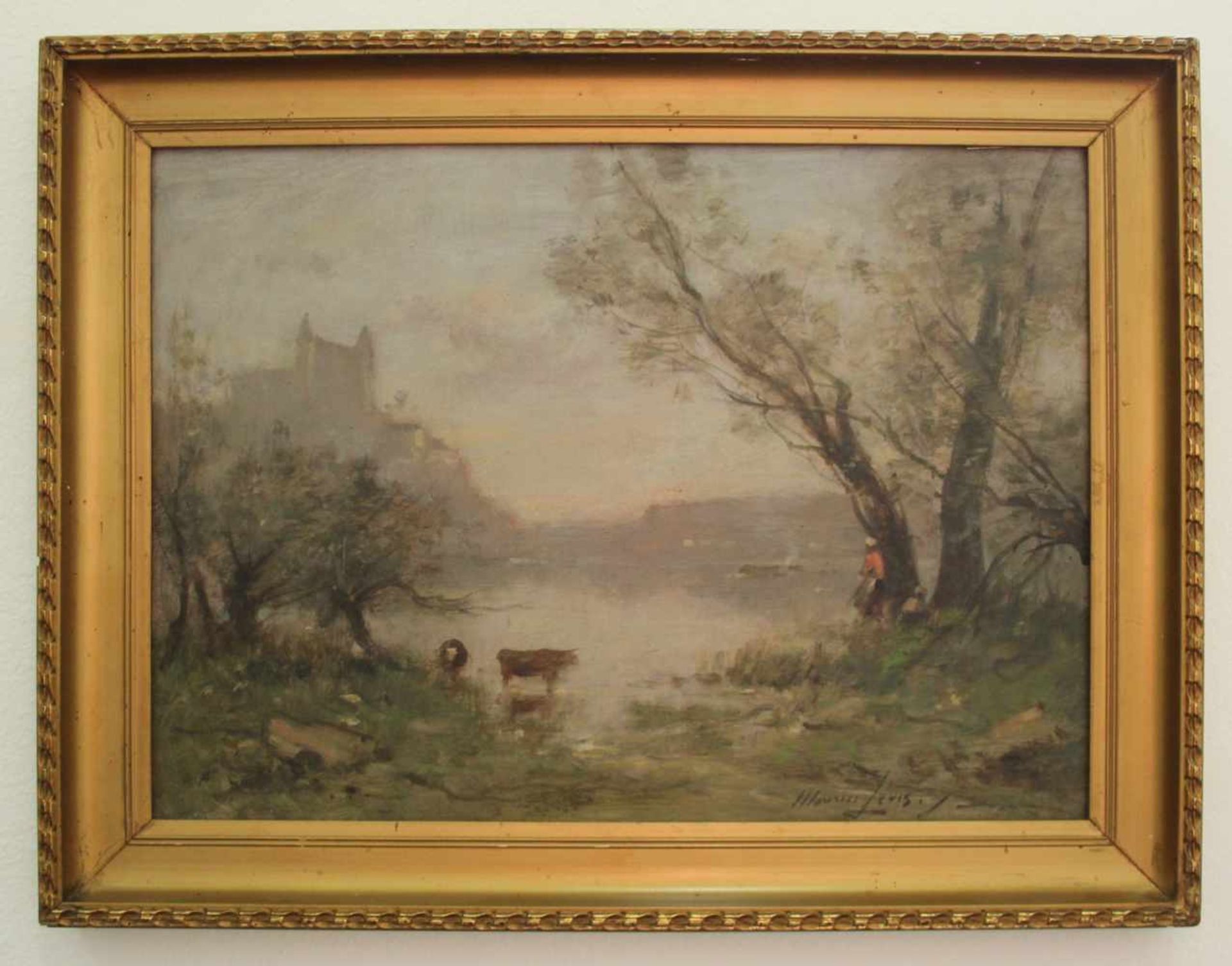 Maurice Levis (1860 - 1940) Ohne Titel Öl auf Platte handsigniert 30 x 39,5 cm