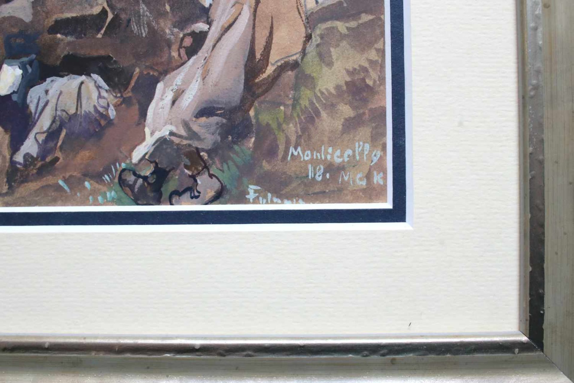 Carl Fahringer(1874 - 1952)MontecelliAquarell auf PostkarteSigniert und betitelt9 x 15 cm - Bild 2 aus 2