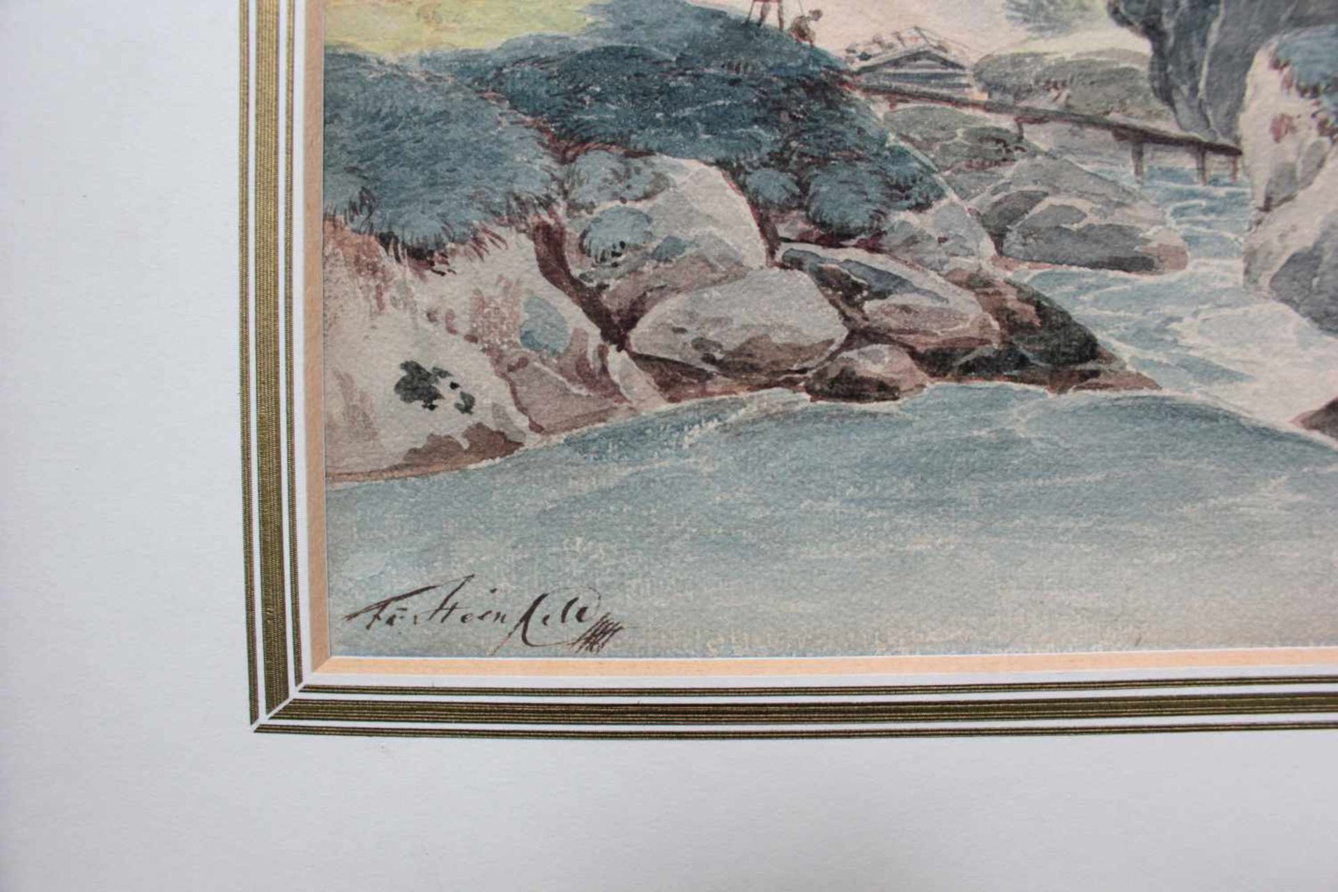 Franz Steinfeld(1787 - 1868)MuhrAquarell auf PapierSigniert, betitelt rückseitig26 x 21 cm - Bild 2 aus 2