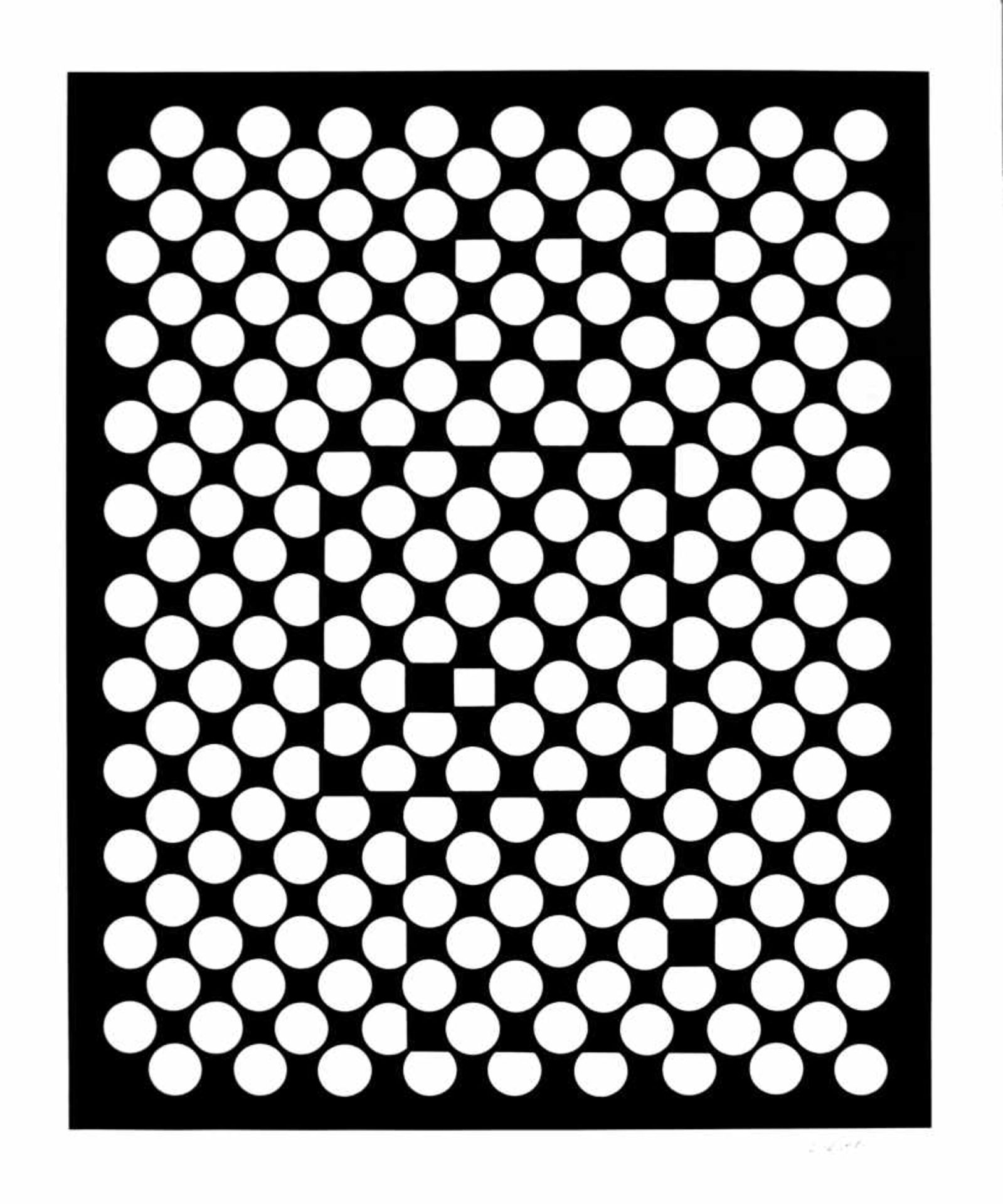 Victor Vasarely(1906 - 1997)"Ohne Titel"1960erSiebdruck auf PapierSigniert und nummeriert 32/90,