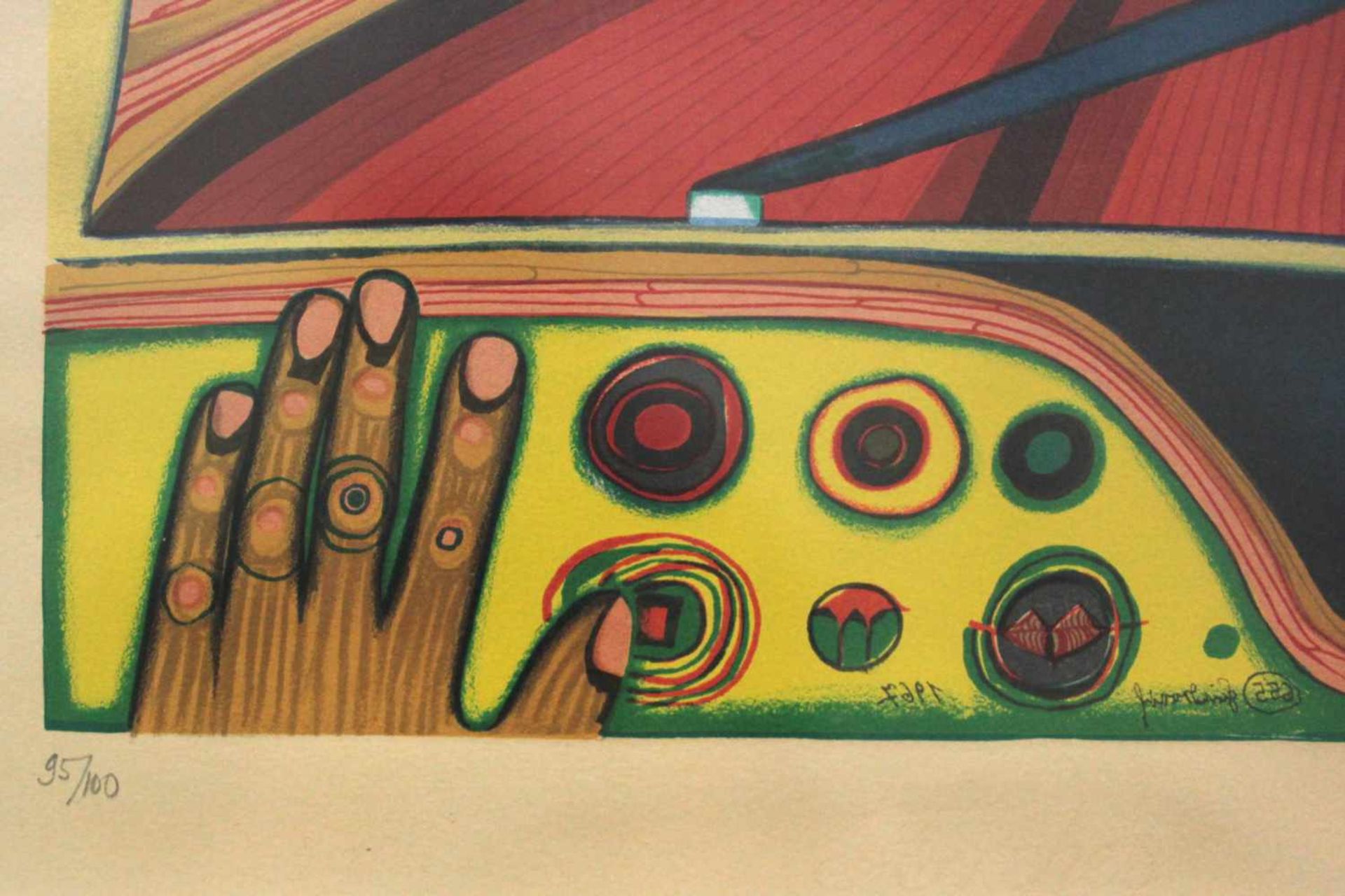 Friedensreich Hundertwasser(geb. 1923)"Der endlose Weg zu Dir"1967Lithografie auf PapierSigniert, - Bild 4 aus 4