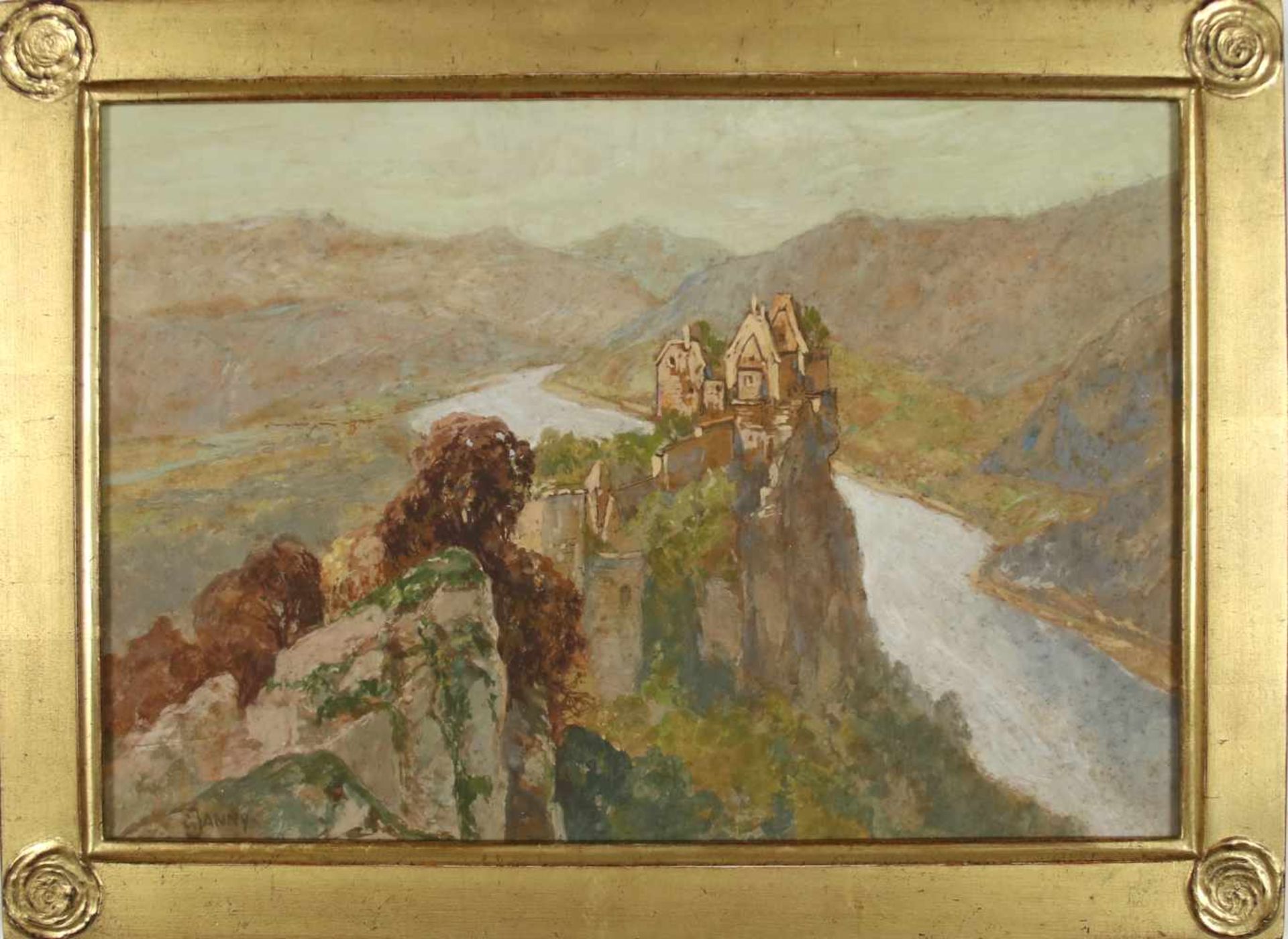 Georg Janny(1864 - 1935)"Ruine Aggstein in der Wachau"Mischtechnik auf PapierSigniert, gerahmt21 x - Bild 2 aus 3