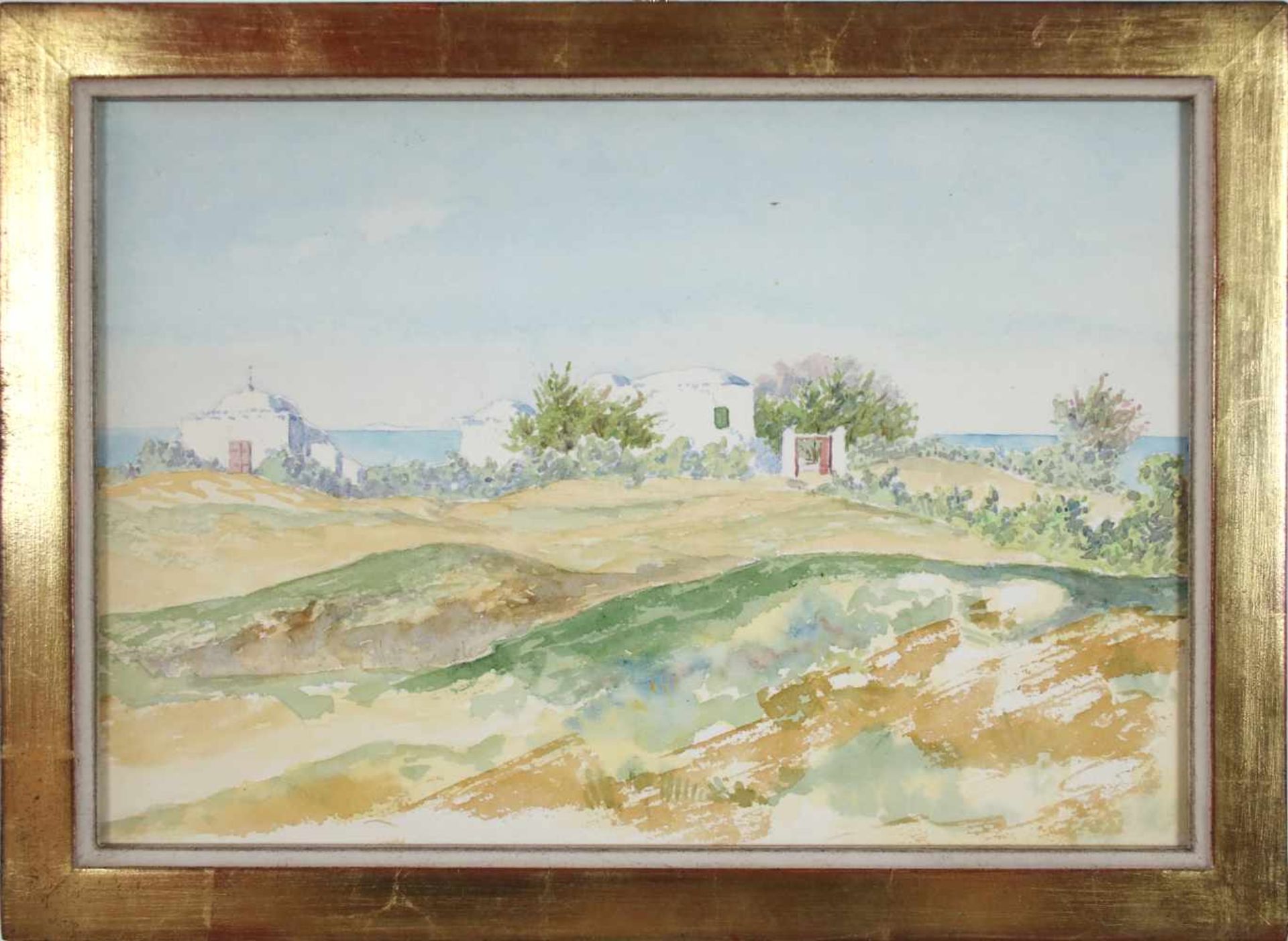 Tina Blau(1845 - 1916)"Landschaft vor dem Meer"Aquarell auf PapierGerahmt17 x 25 cm- - -22.00 % - Bild 2 aus 2