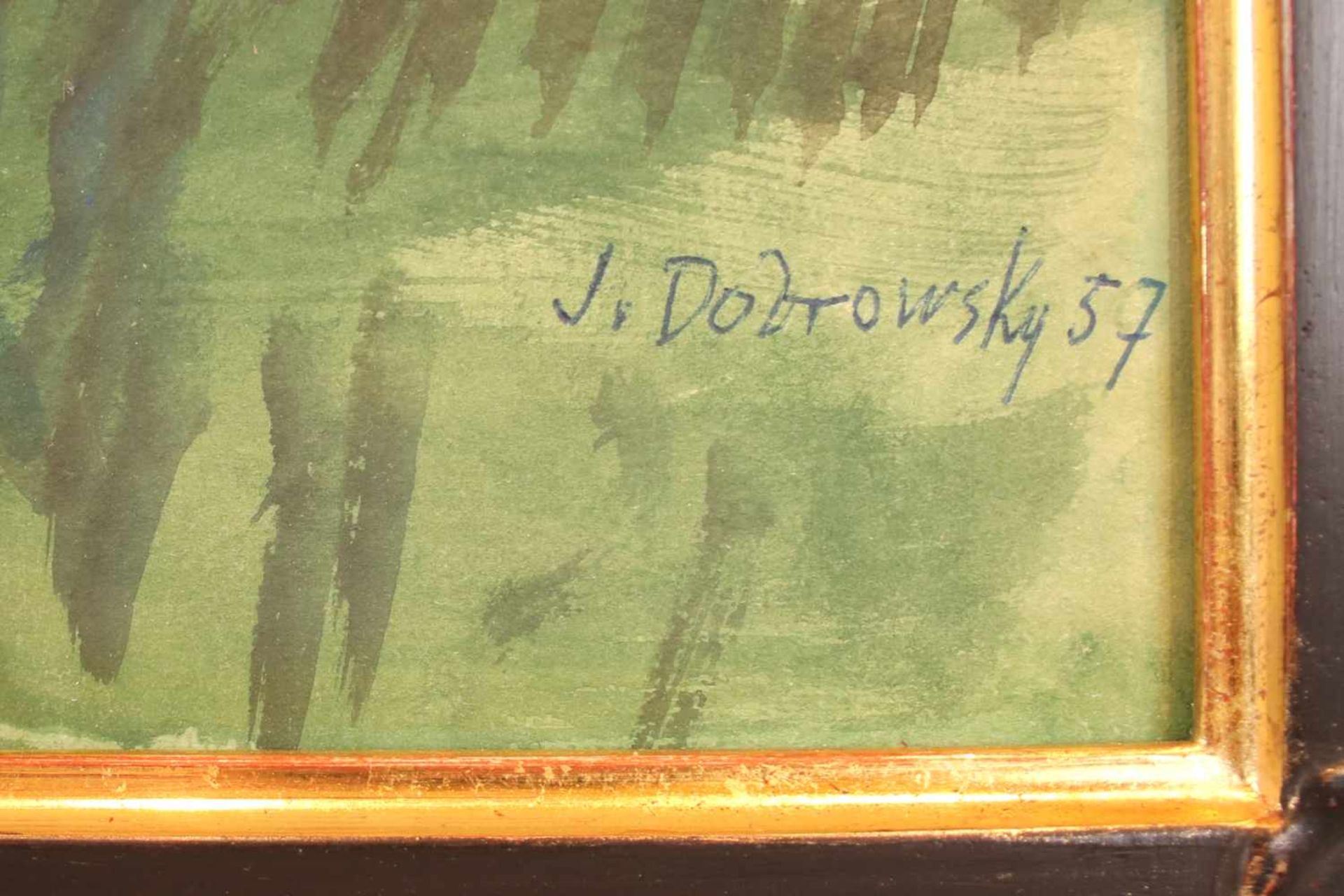 Josef Dobrowsky(1889 - 1964)"Im Wald"1957Gouache auf PapierSigniert und datiert, gerahmt45 x 61 - Bild 3 aus 3