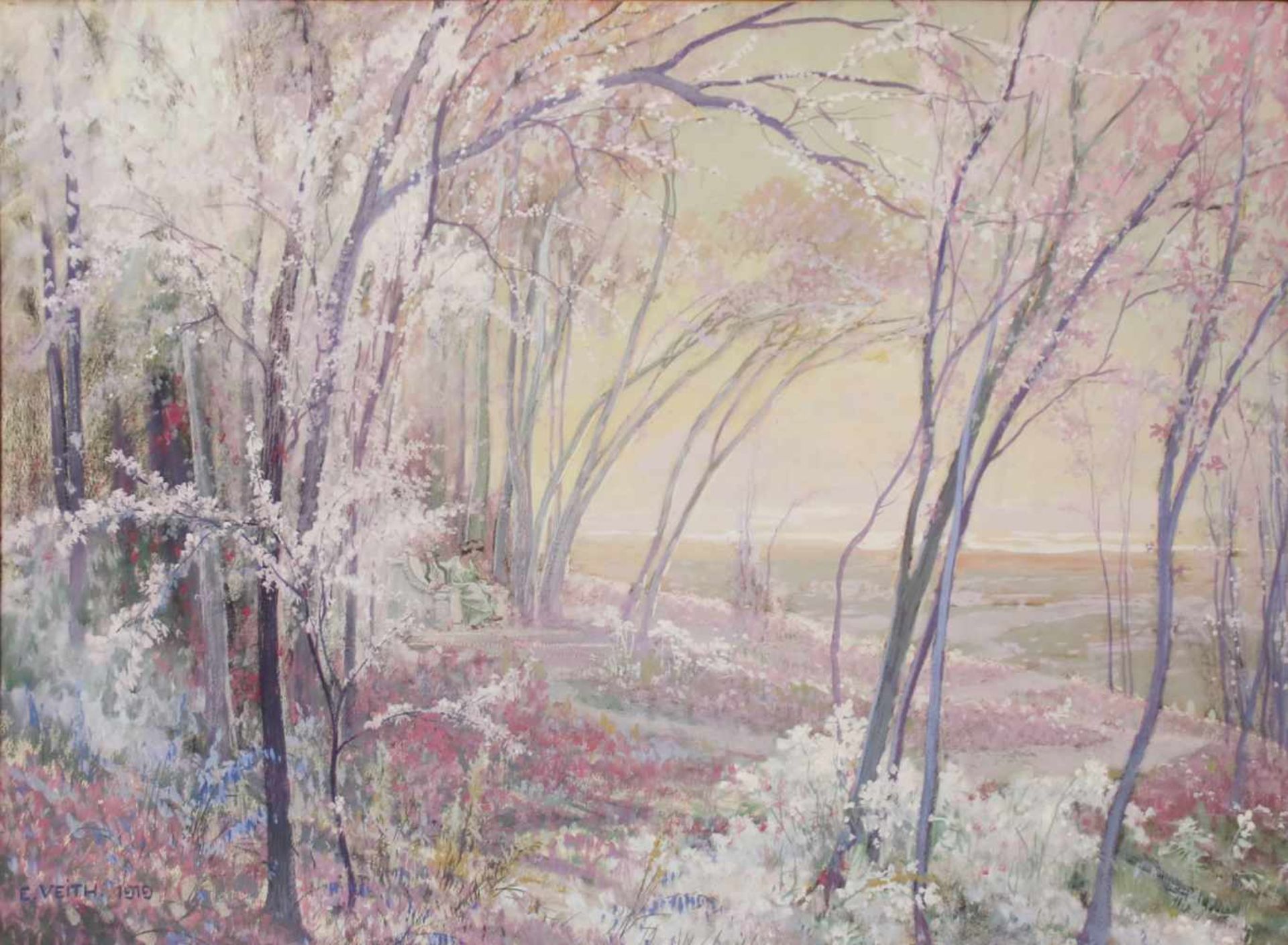 Eduard Veith(1858 - 1925)"Traumlandschaft"1919Gouache auf PapierSigniert und datiert, gerahmt54 x 73