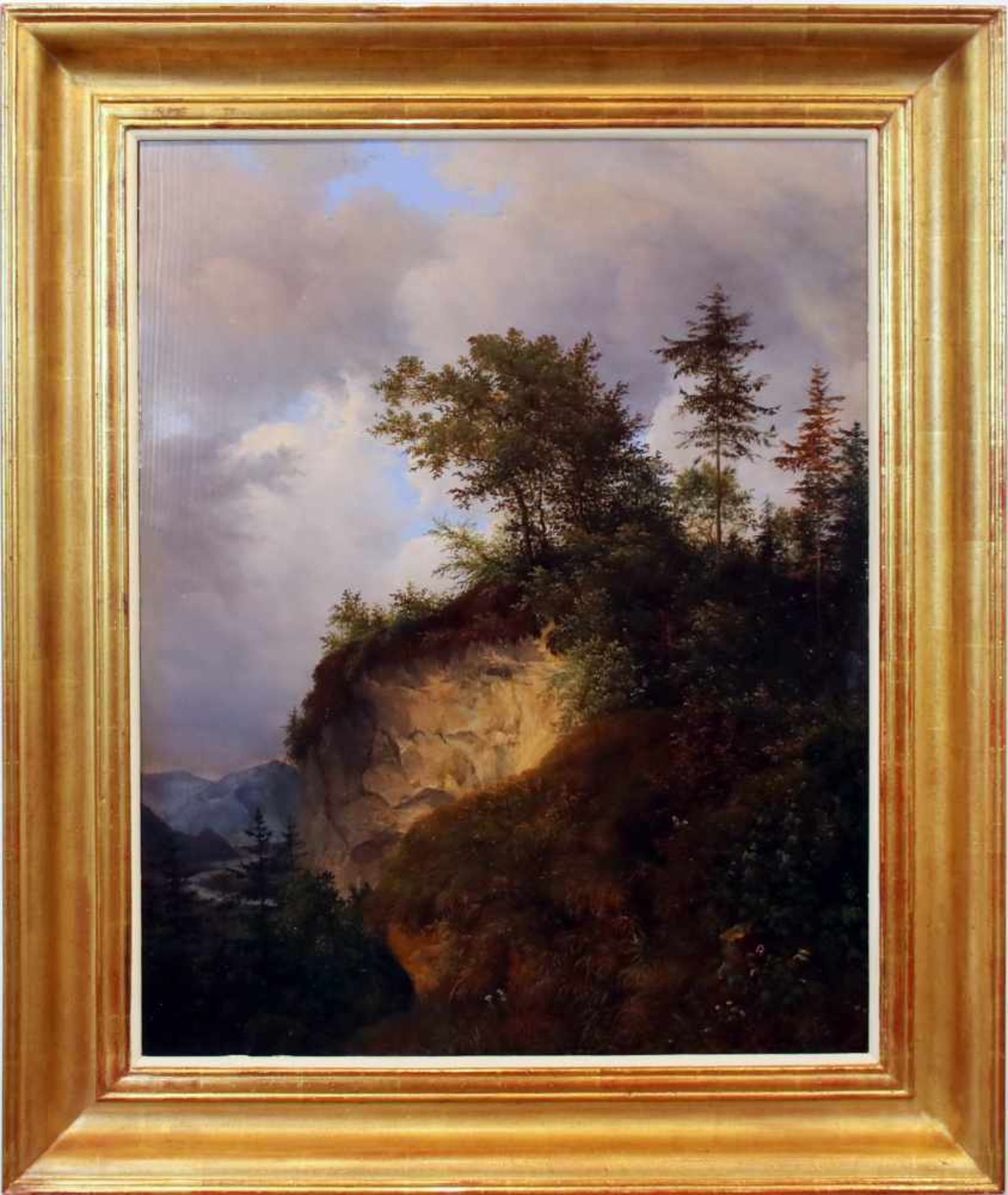 Josef Feid(1806 - 1870)"Idyllische Waldlandschaft"Öl auf HolzSigniert, gerahmt58 x 44 cm- - -22.00 % - Bild 2 aus 3