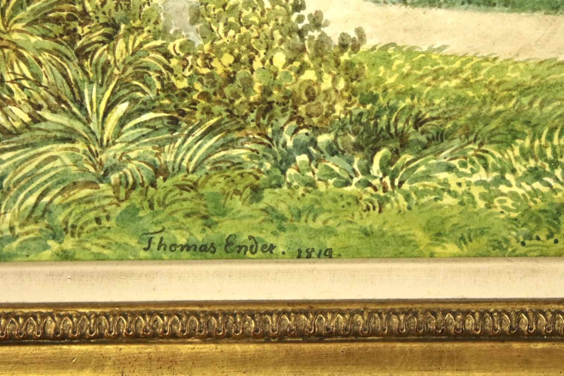 Thomas Ender(1793 - 1875)"Palazzo Pitti in Florenz"1819Aquarell auf PapierSigniert und datiert, - Bild 3 aus 3