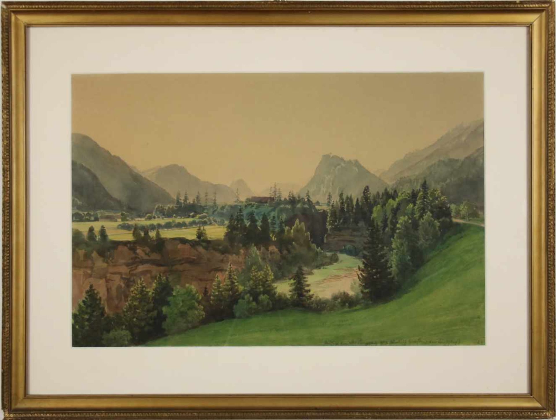 Thomas Ender(1793 - 1875)"Waldlandschaft"Aquarell auf PapierUnleserlich betitelt und gewidmet, - Bild 2 aus 3