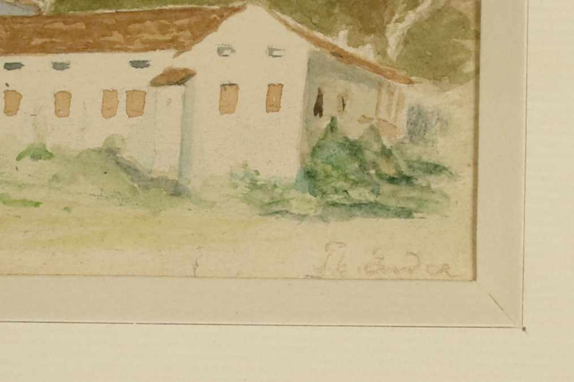 Thomas Ender(1793 - 1875)"Gebirgslandschaft in Tirol"Aquarell auf PapierSigniert, gerahmt10 x 17 cm- - Bild 3 aus 3