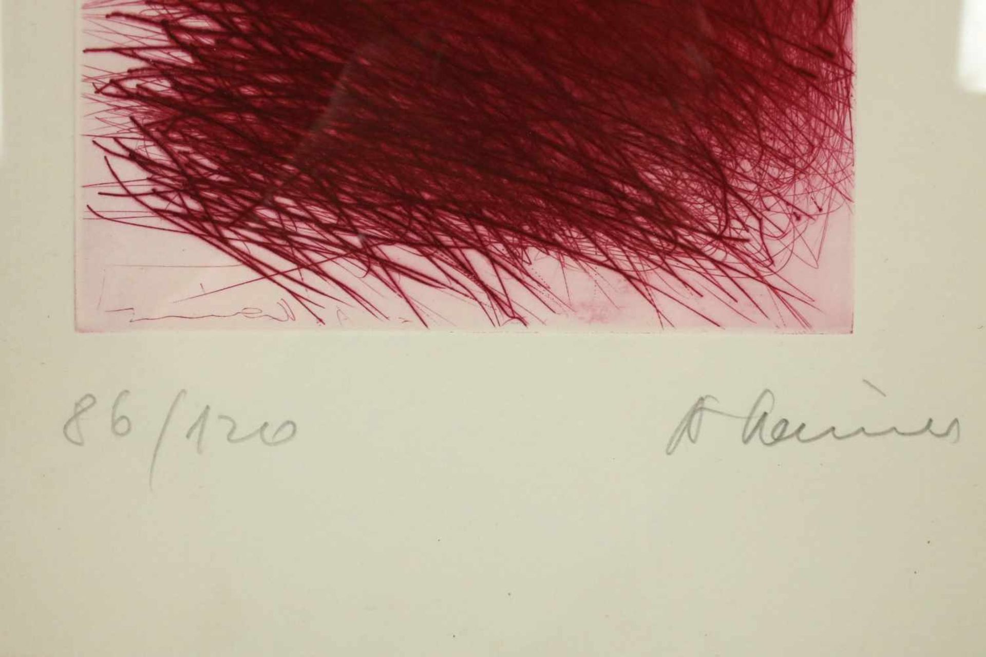 Arnulf Rainer(geb. 1929)"Ohne Titel"Farbradierung auf PapierSigniert und nummeriert 86/120, - Bild 3 aus 3