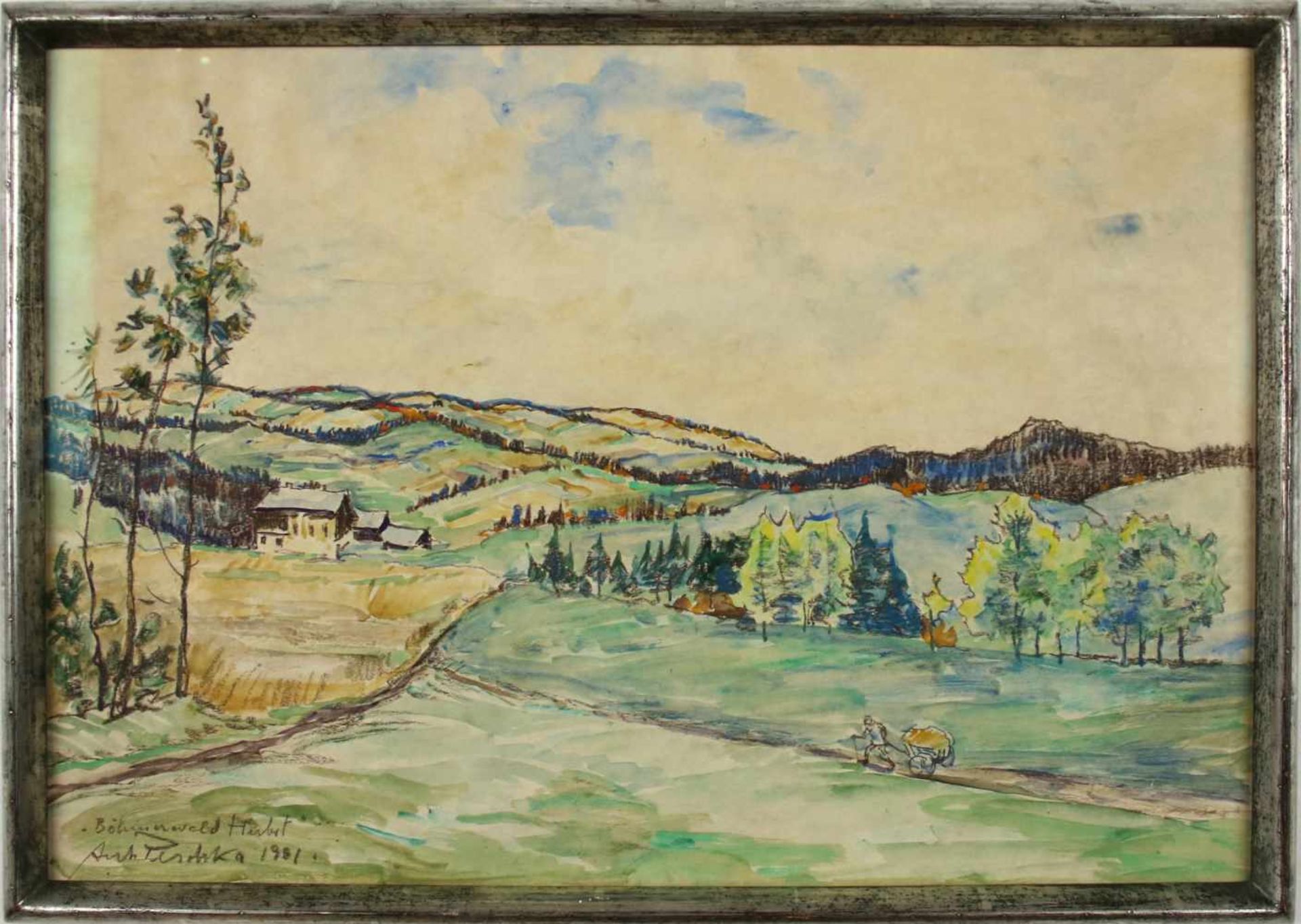 Anton Peschka(1885 - 1940)"Böhmerwald im Herbst"1931Mischtechnik auf PapierSigniert, datiert und - Bild 2 aus 3