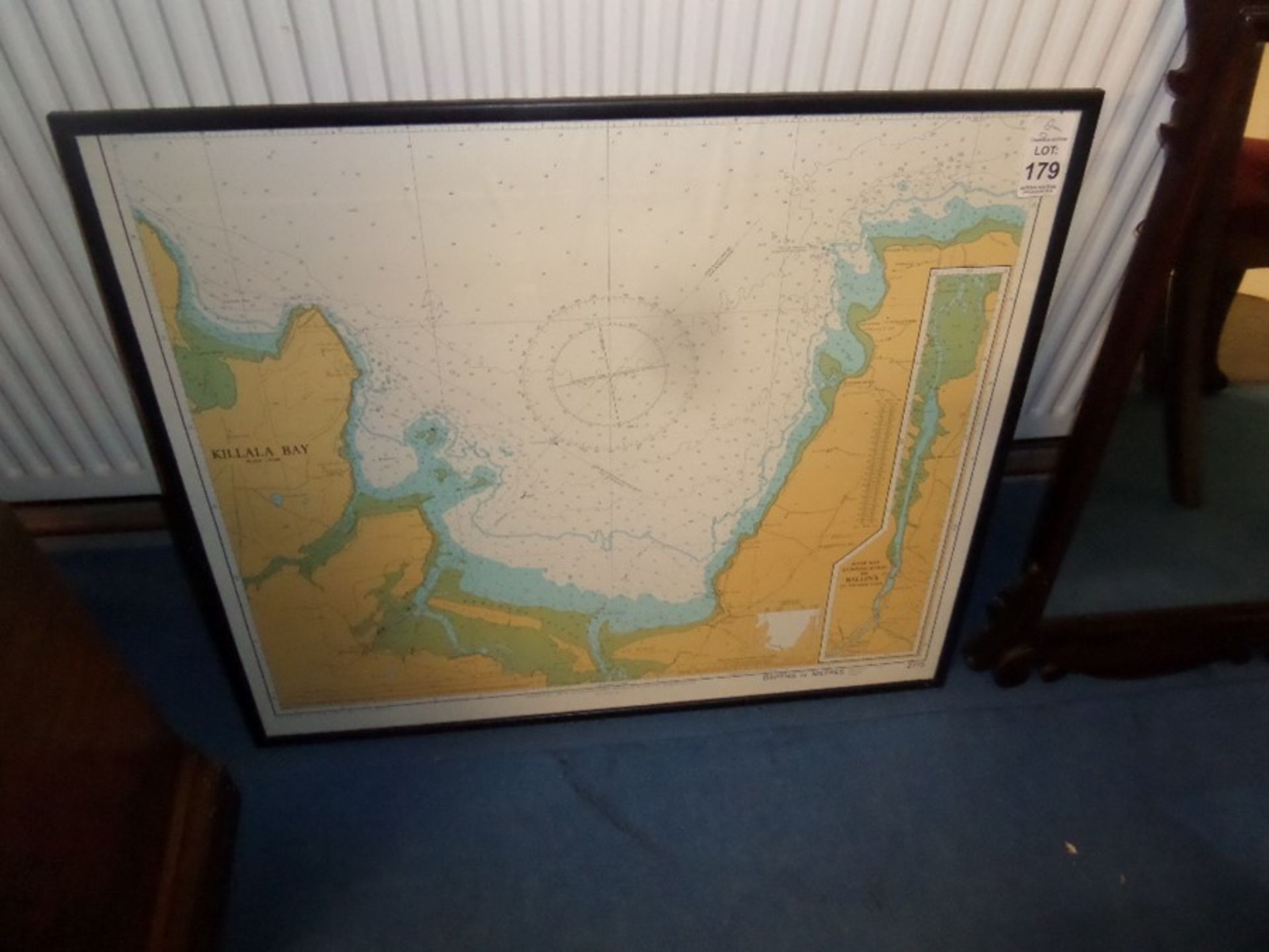 FRAMED MAP OF KILLALA BAY DATED 1977